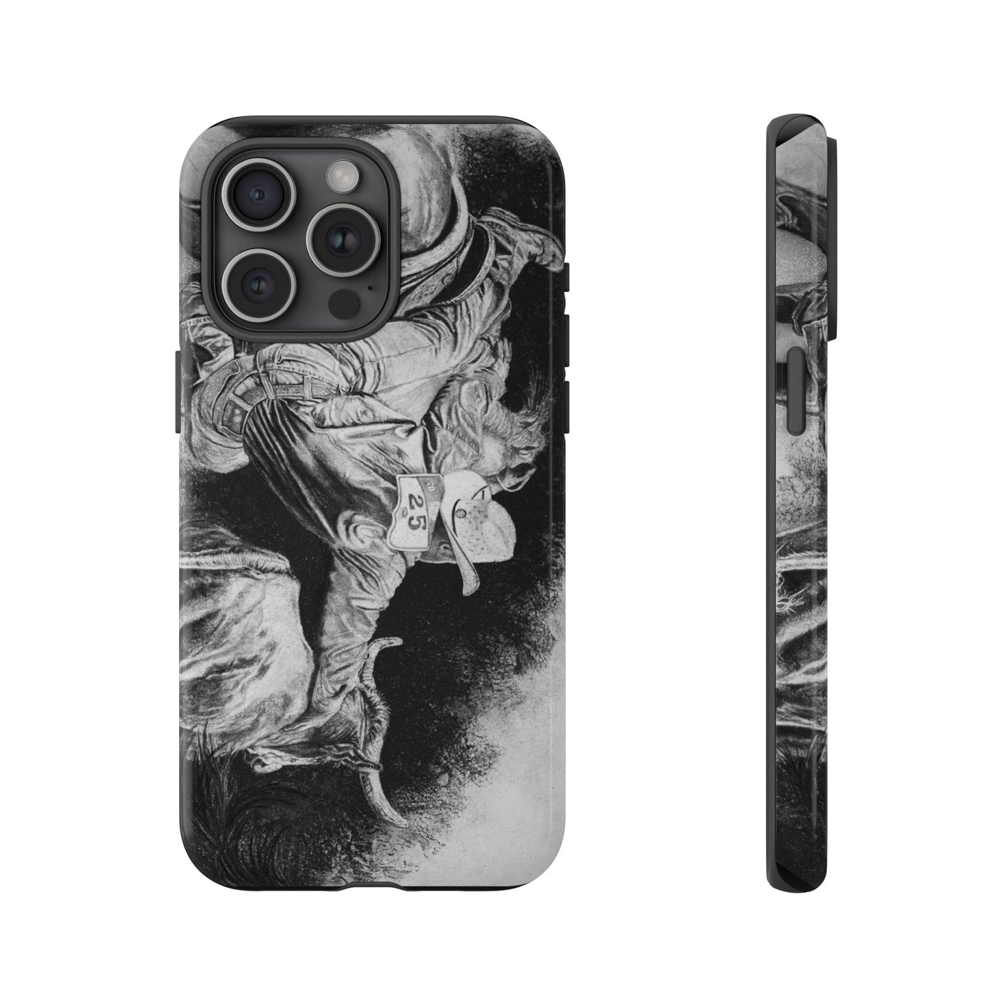 Contact. Cowboy Bulldogger Rodeo Art Phone Case - Tough Cases