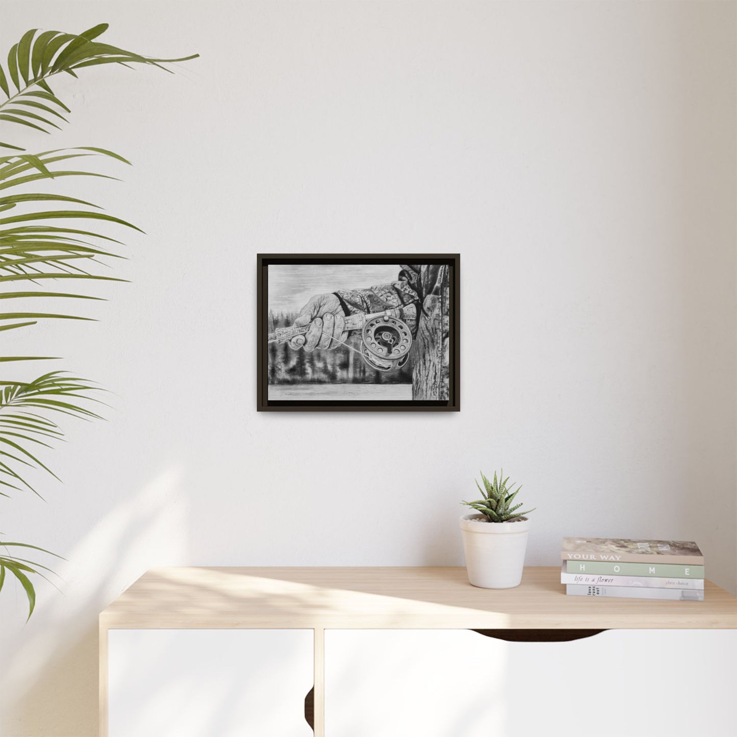 Therapy, Framed Canvas Fishing Fine Art Print
