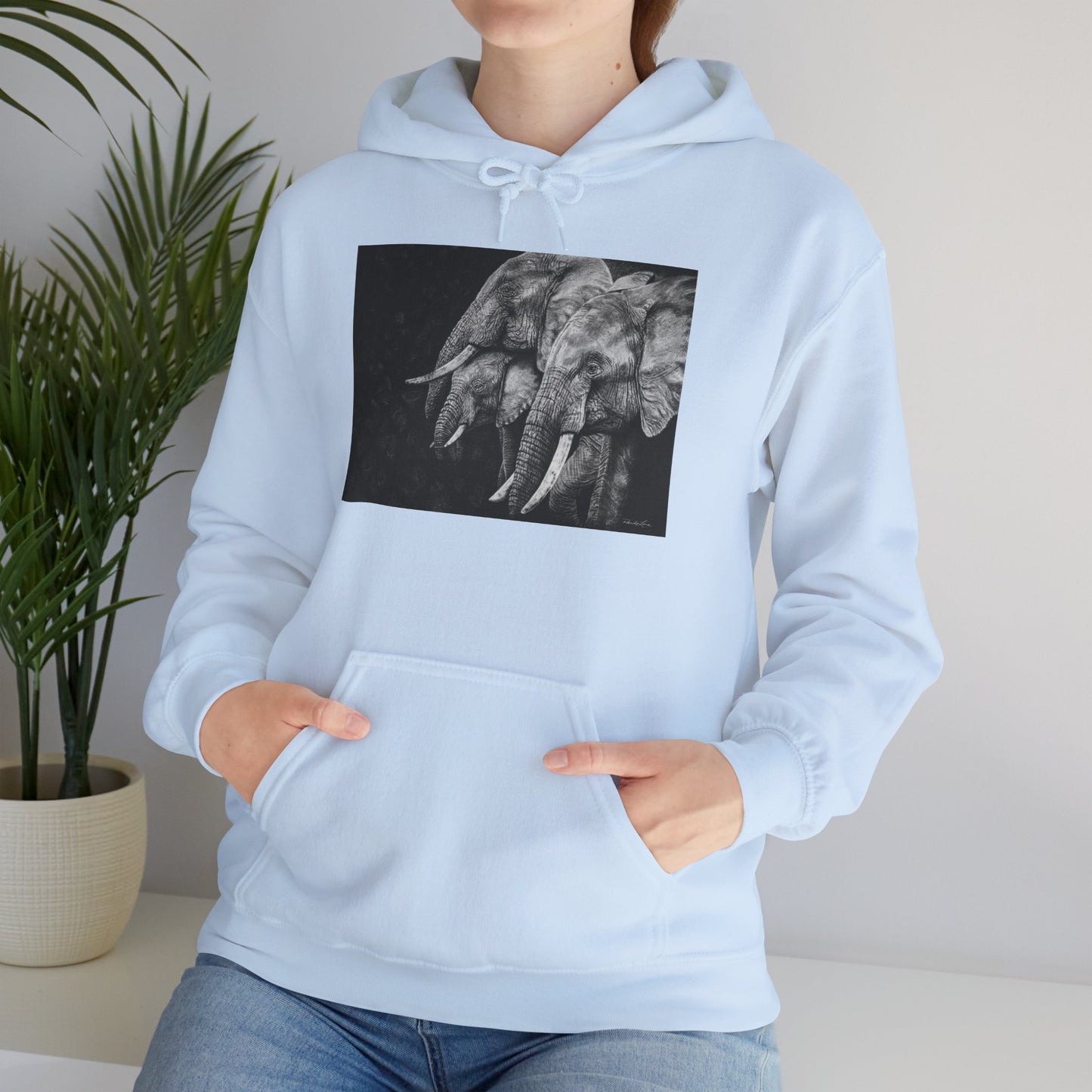 Brushland Bond. Elephant Art Unisex Heavy Blend Hoodie