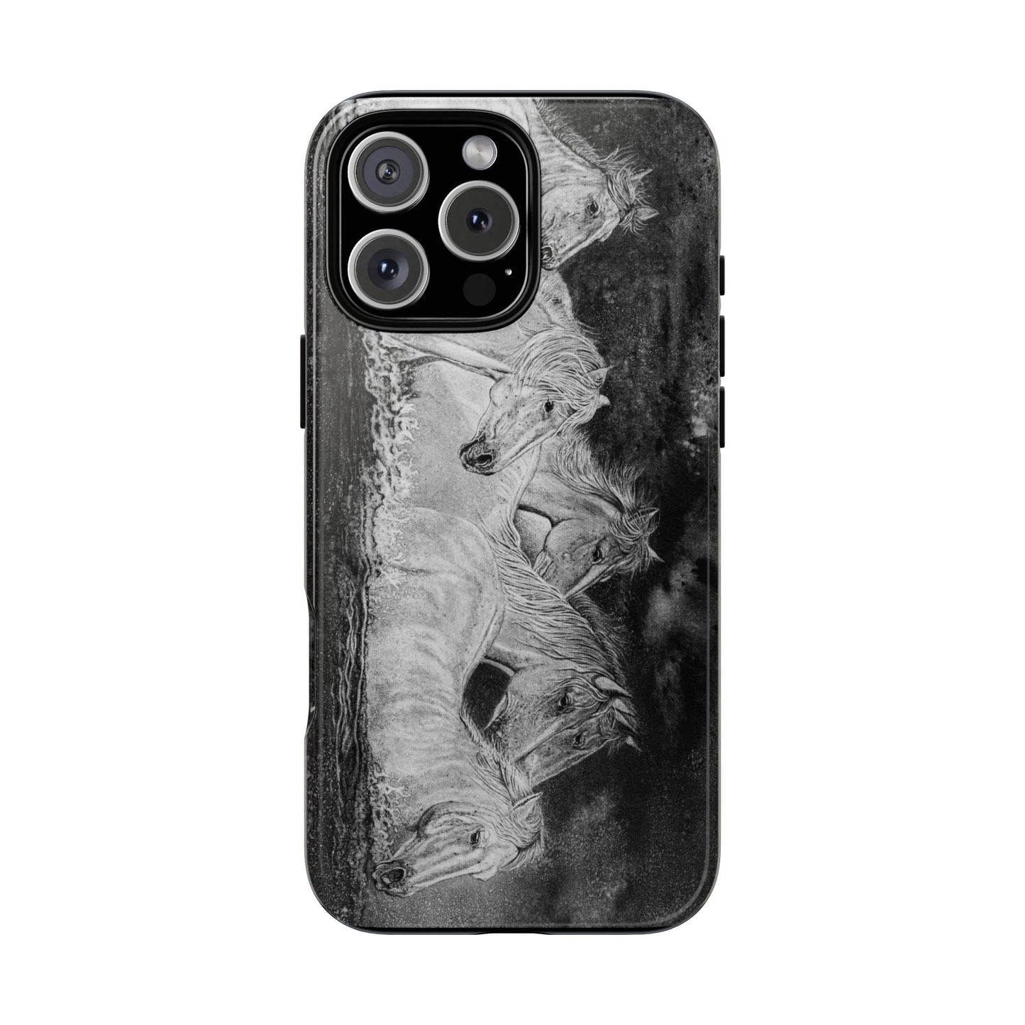 Night Swim, Horse-Themed Phone Case, Stylish Tough Cases