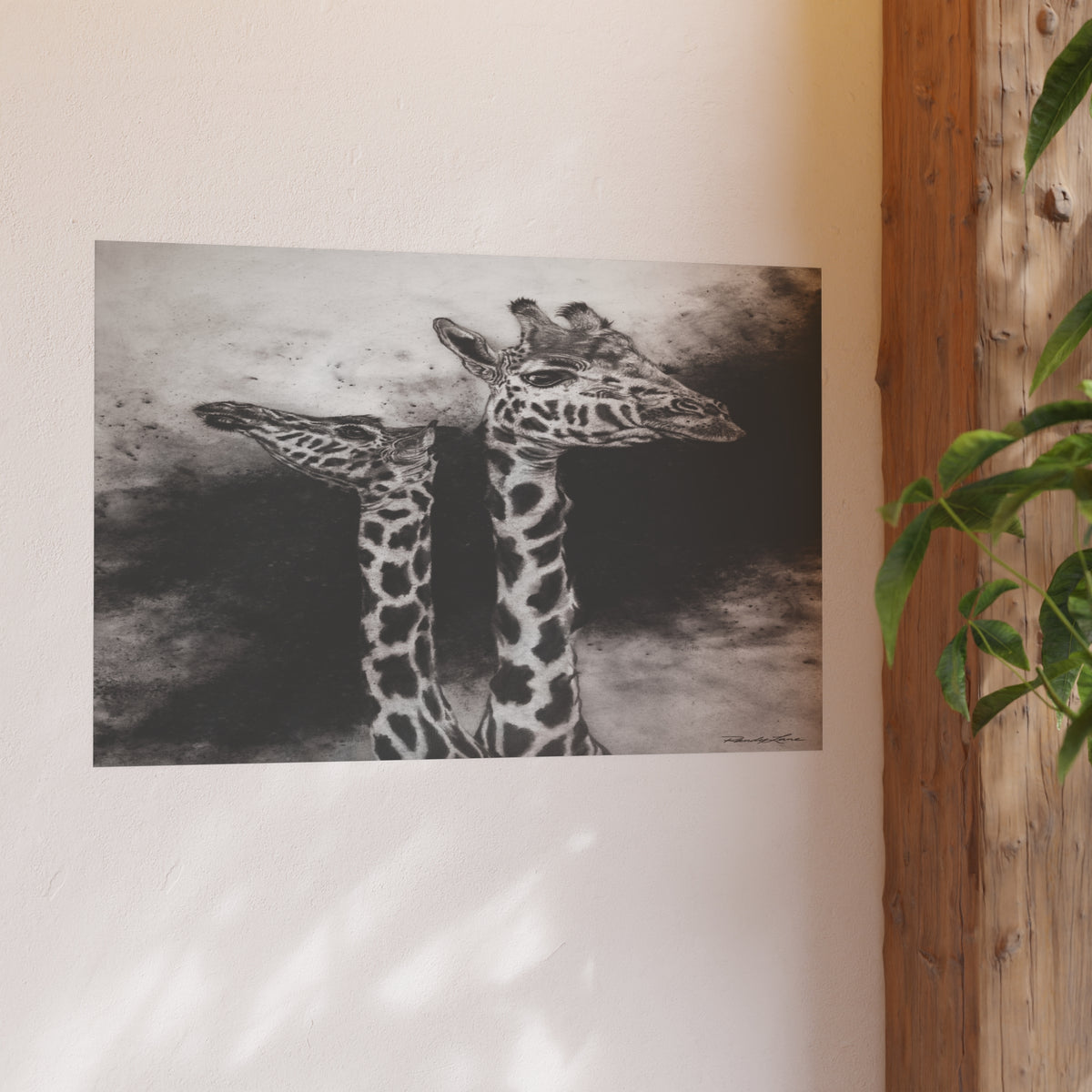 Grace in the Grasslands, Giraffe Fine Art Print