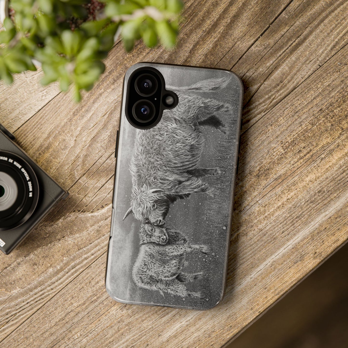Highland Love, Highland Cow theme Phone Case, Tough Cases