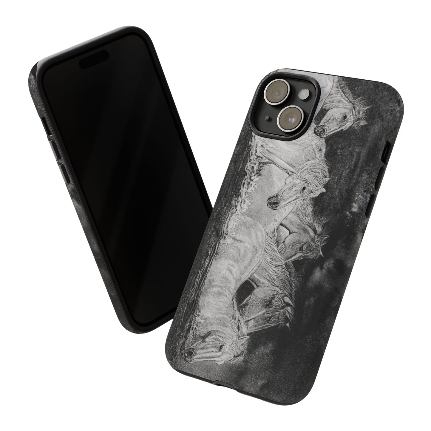 Night Swim, Horse-Themed Phone Case, Stylish Tough Cases