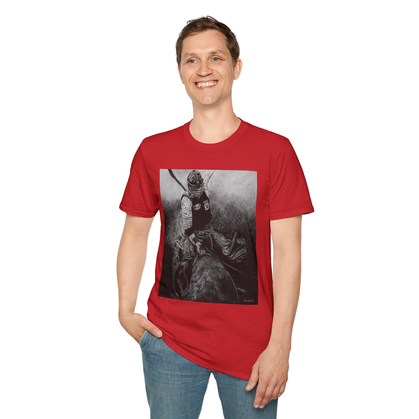 Gettin Frosty. Bull Rider Graphic Tee, Soft Style Casual Shirt