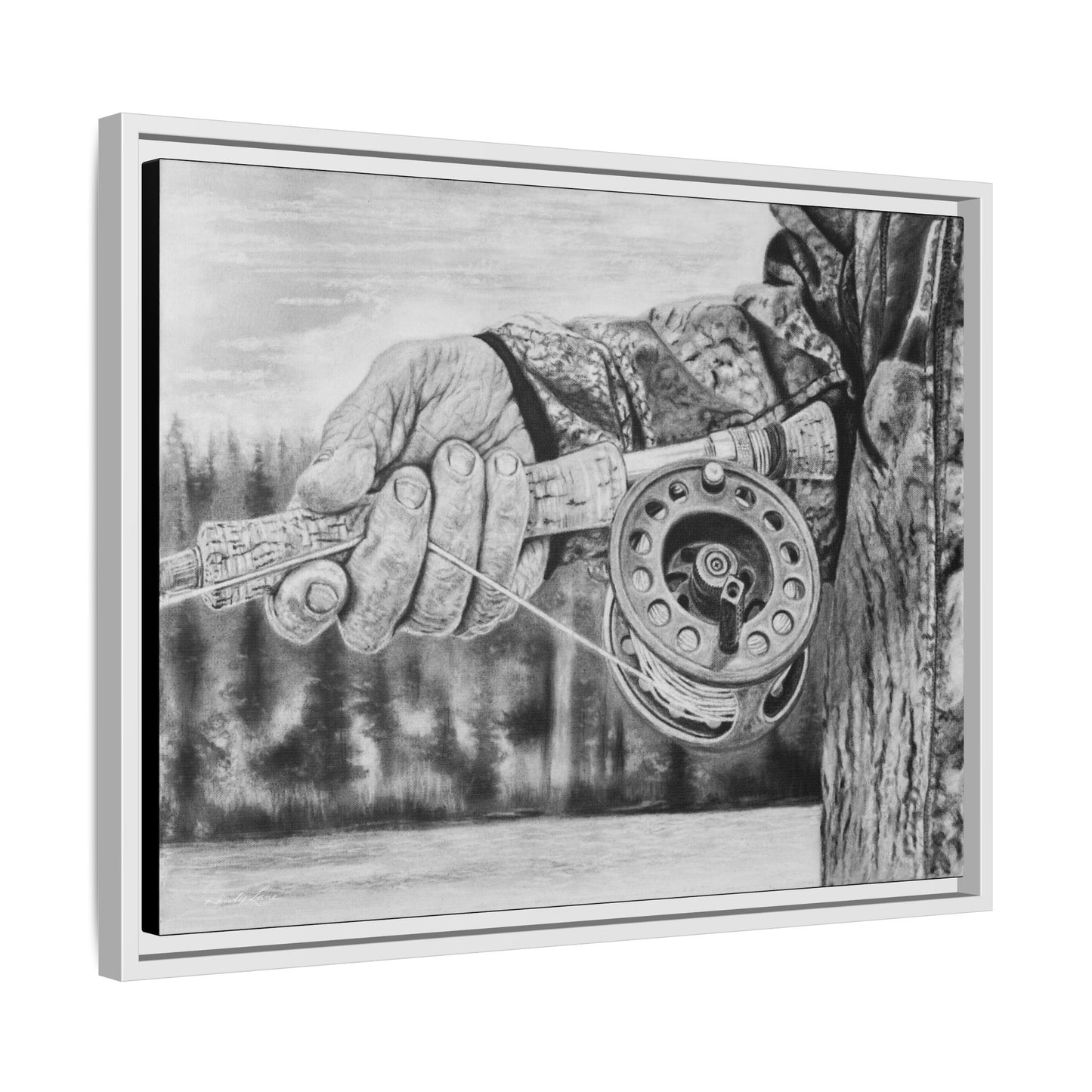 Therapy, Framed Canvas Fishing Fine Art Print