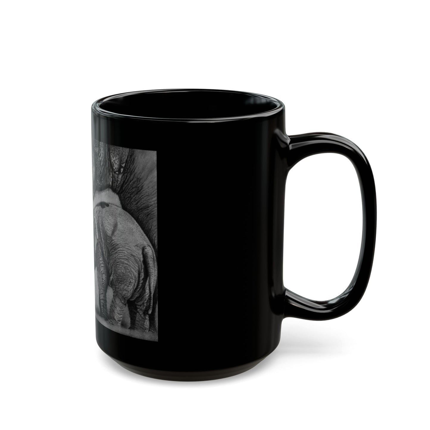 Trunks of Love, Elephant Black Mug