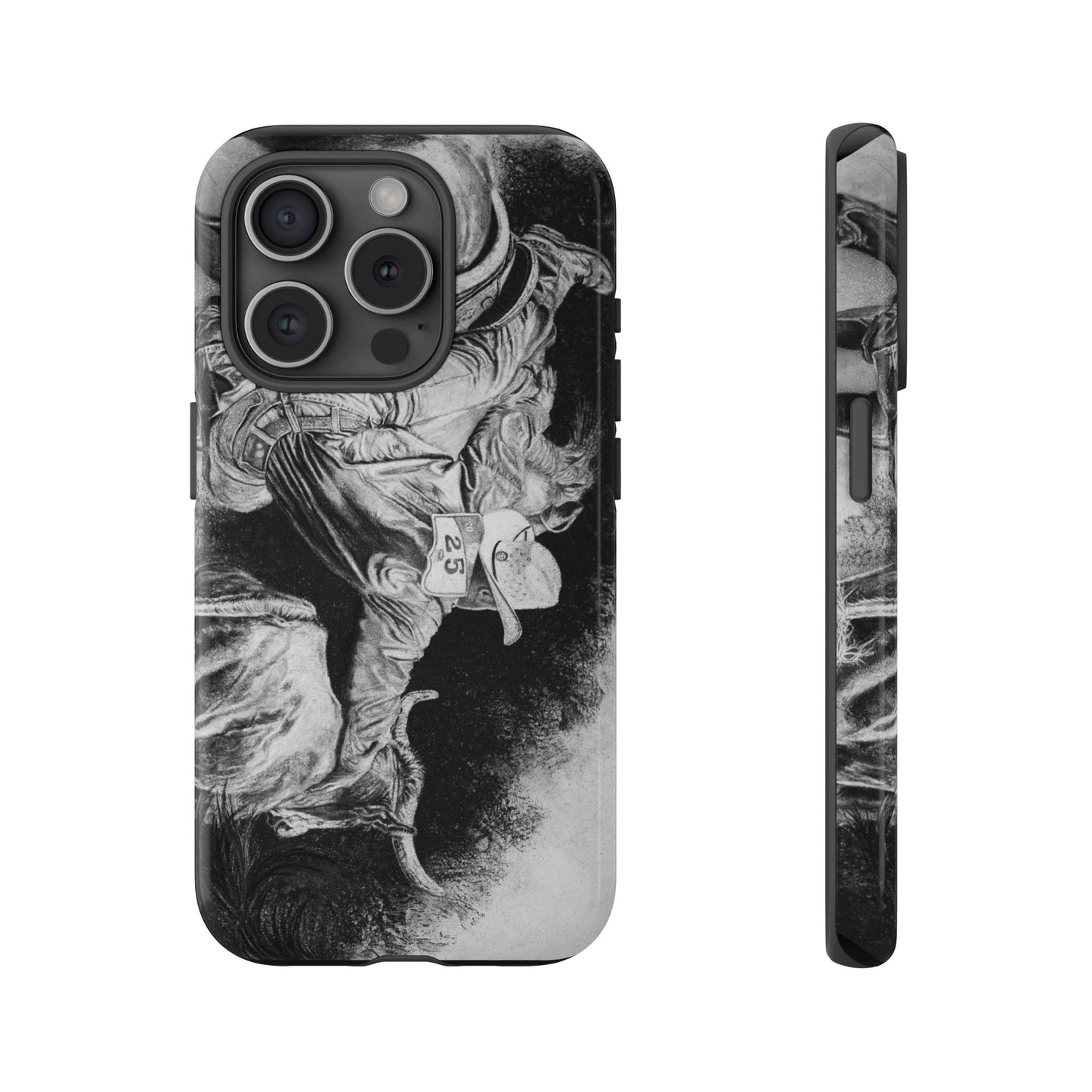 Contact. Cowboy Bulldogger Rodeo Art Phone Case - Tough Cases