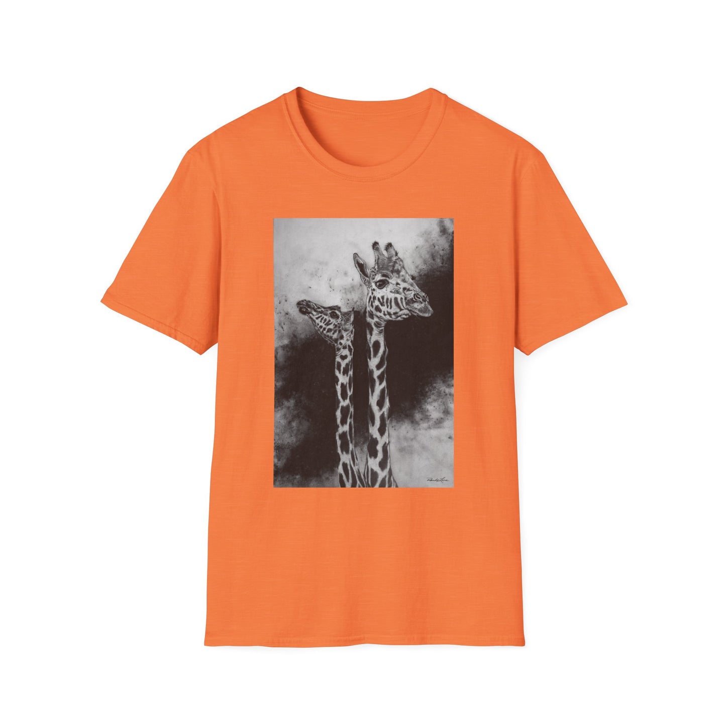 Grace in the Grassland, Giraffe Unisex Softstyle T-Shirt