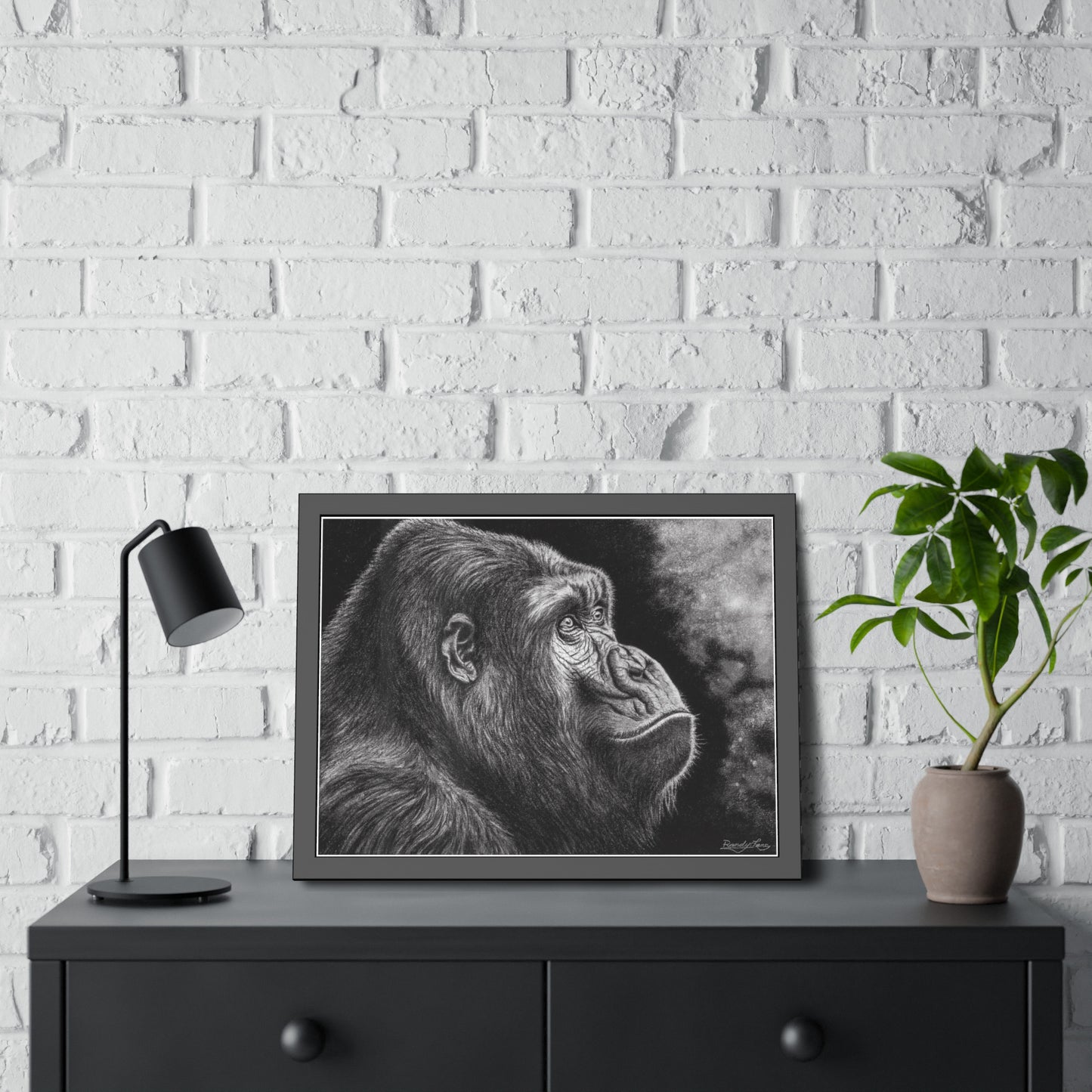 Gorilla, Framed Fine Art Print