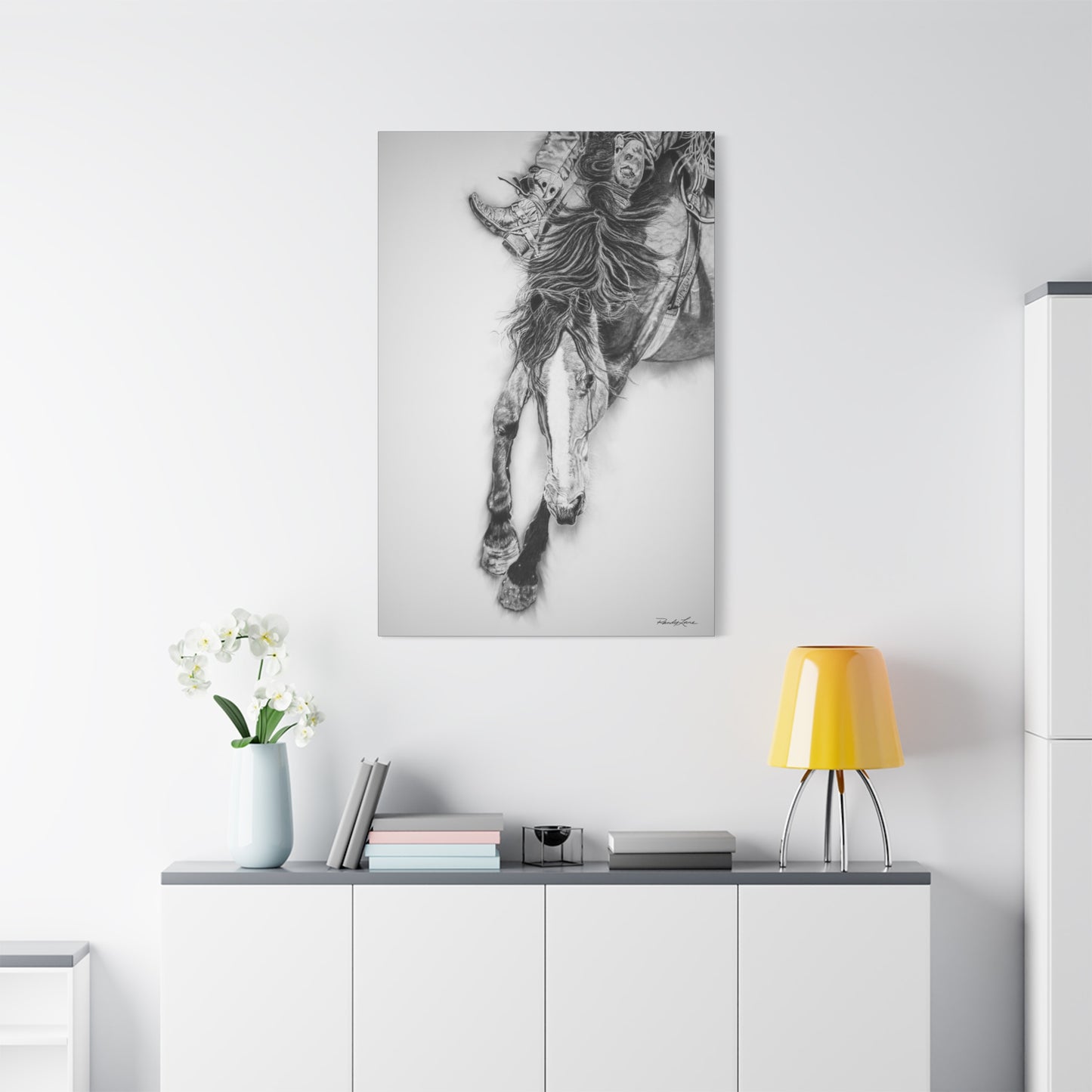 Crazy 8, Stretched Matte Canvas Rodeo Art Print