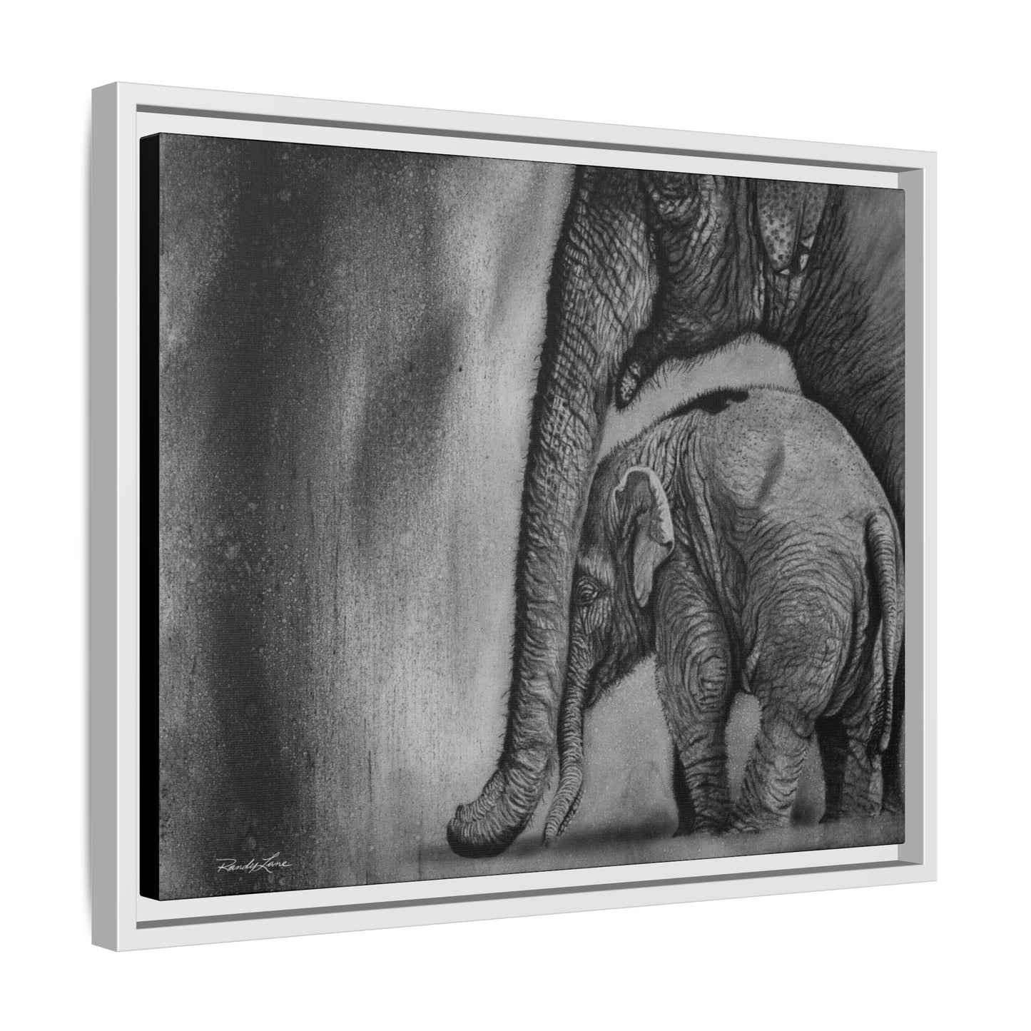 Trunks of Love, Framed Elephant Fine Art Print