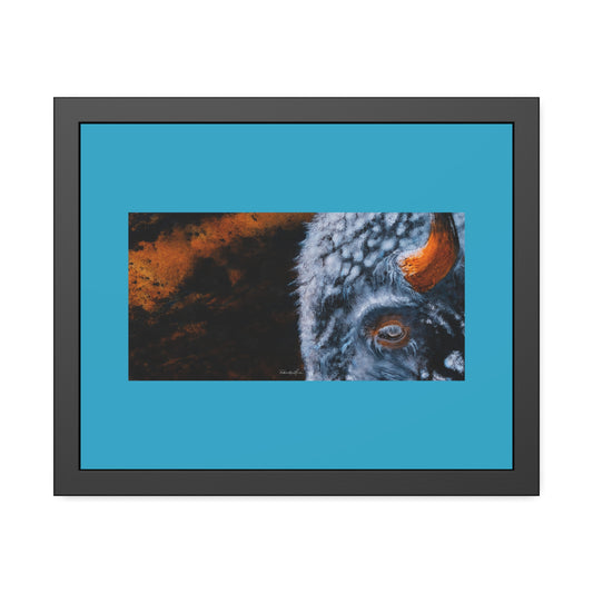 Storm Bison, Framed Fine Art Print
