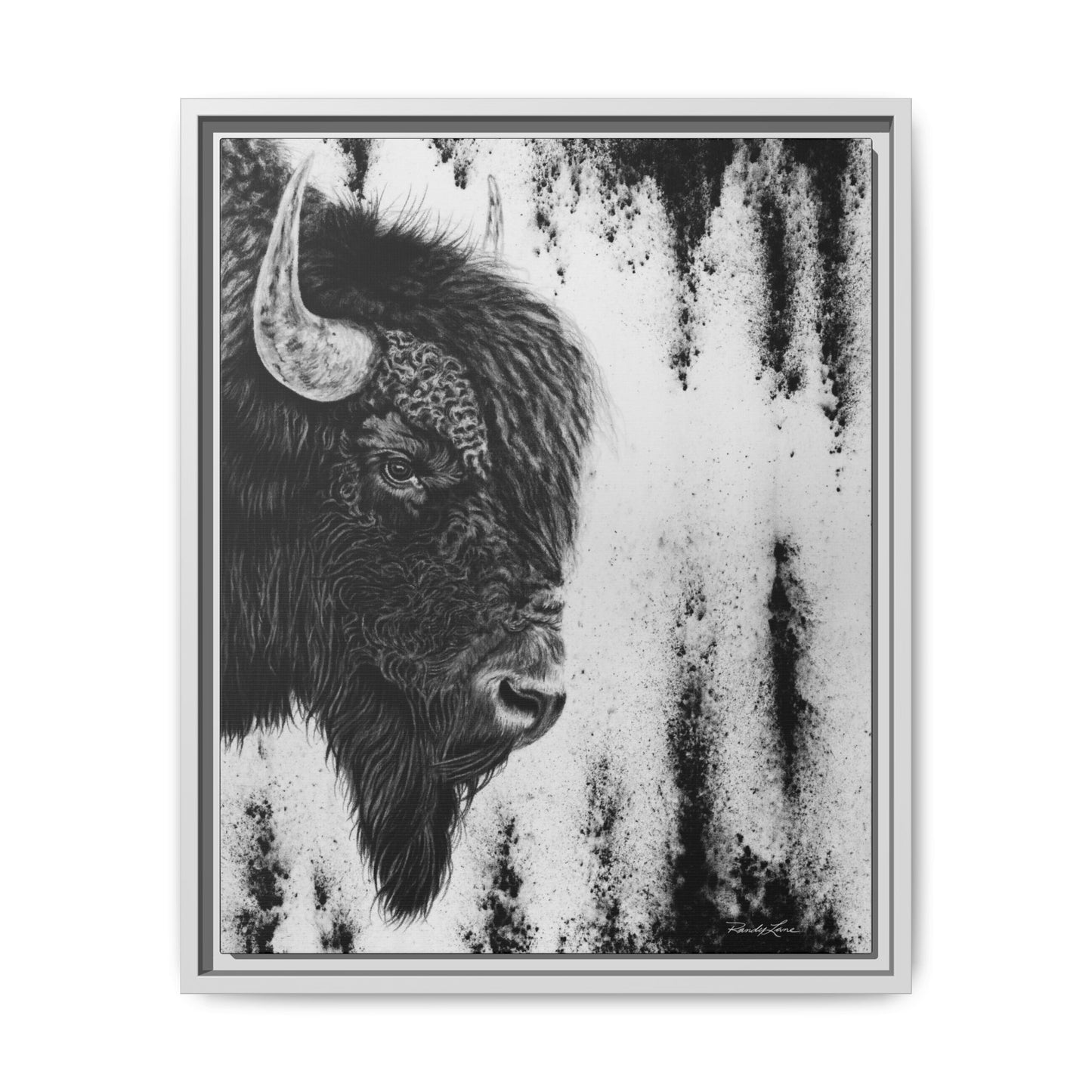 Pride, Framed Bison Canvas Art