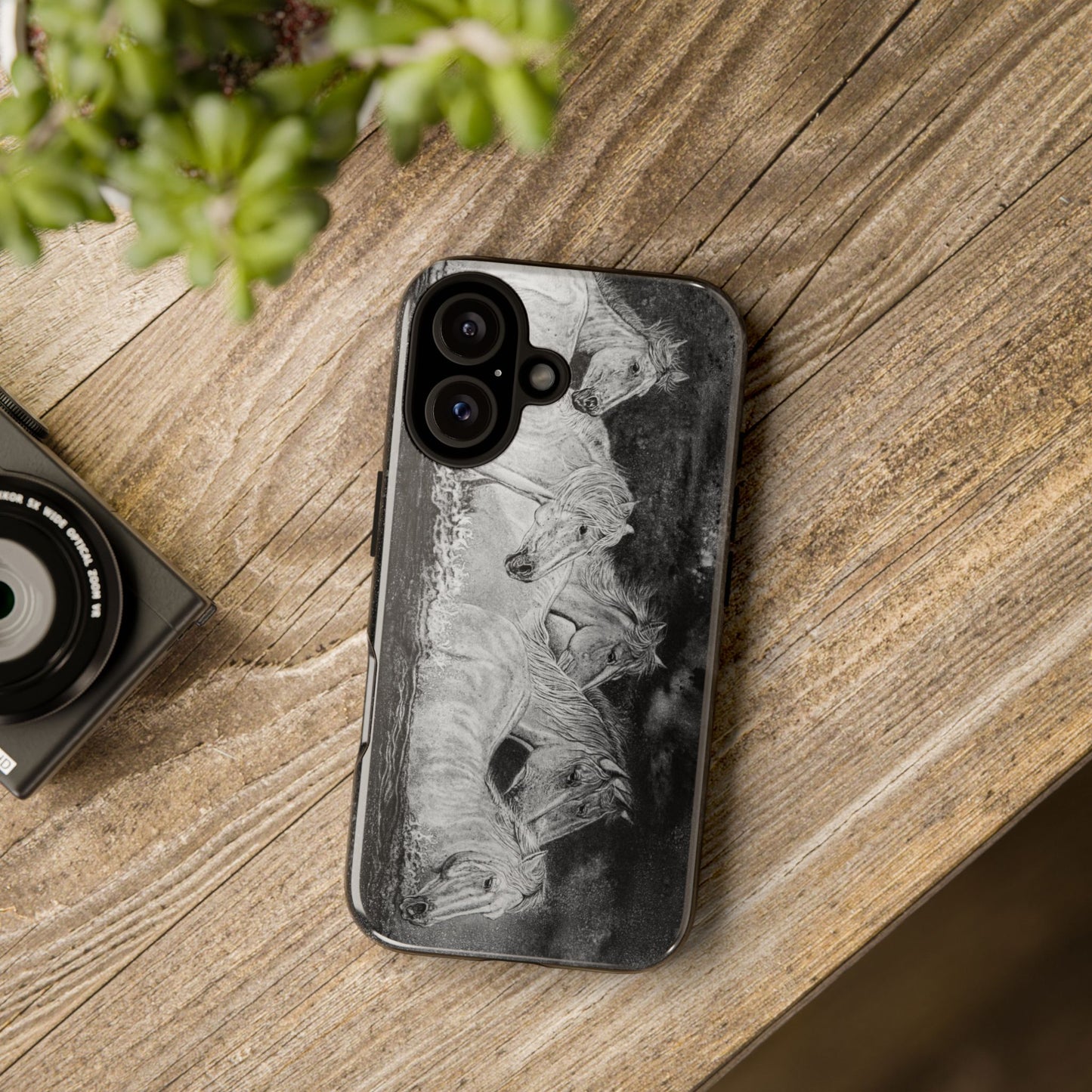 Night Swim, Horse-Themed Phone Case, Stylish Tough Cases