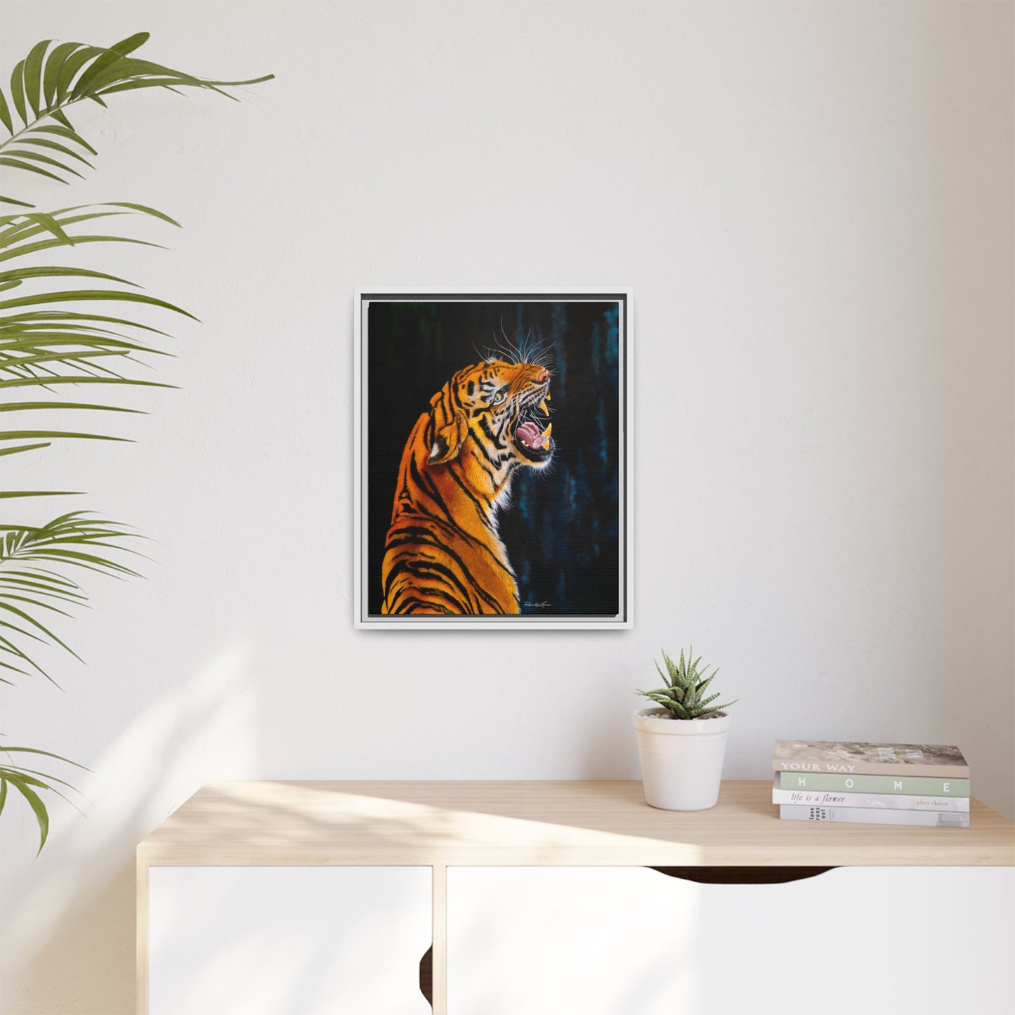 Beautifully Bold, Framed Matte Canvas Tiger Art Print