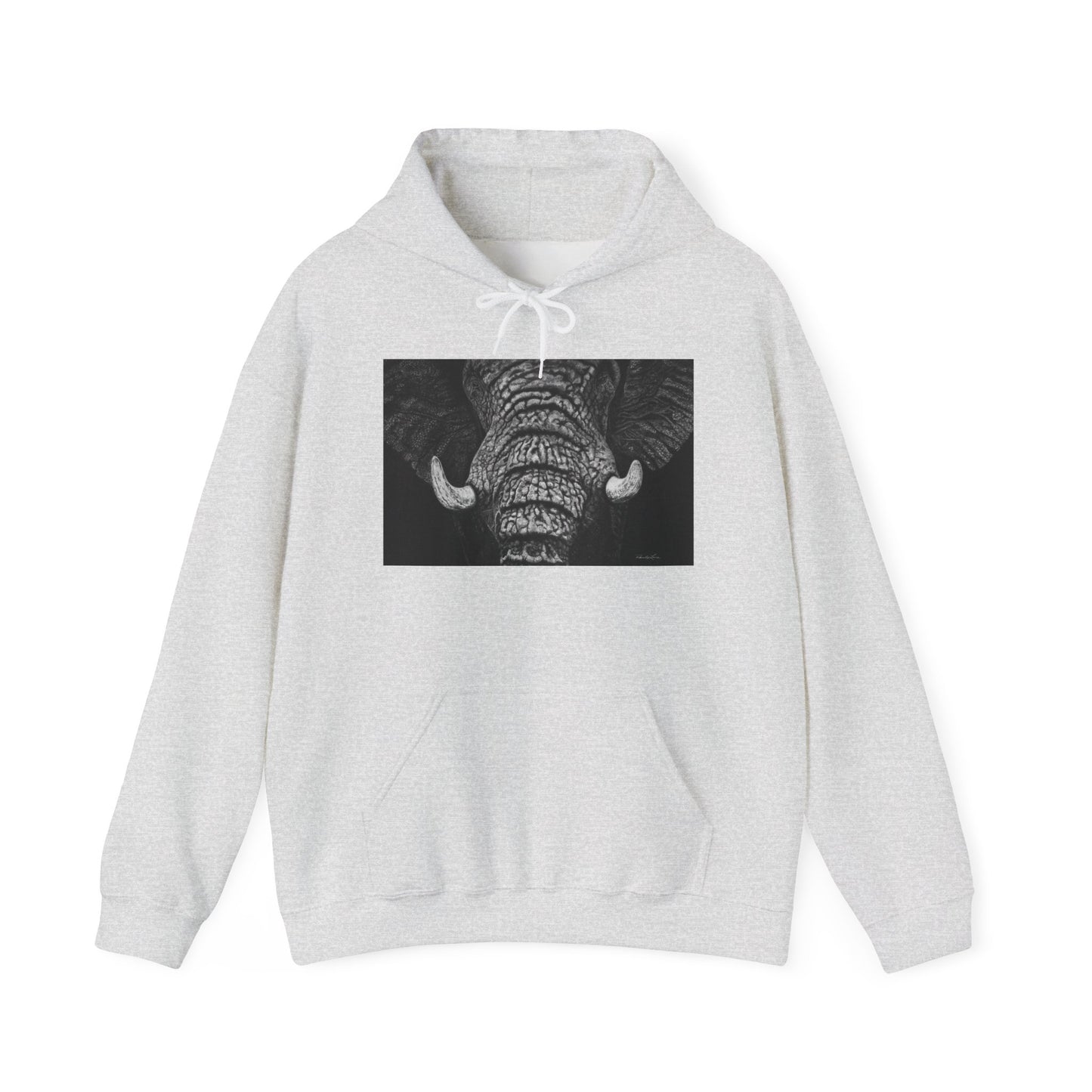 Ebony and Ivory, Elephant Hoodie, Cozy Unisex Sweatshirt