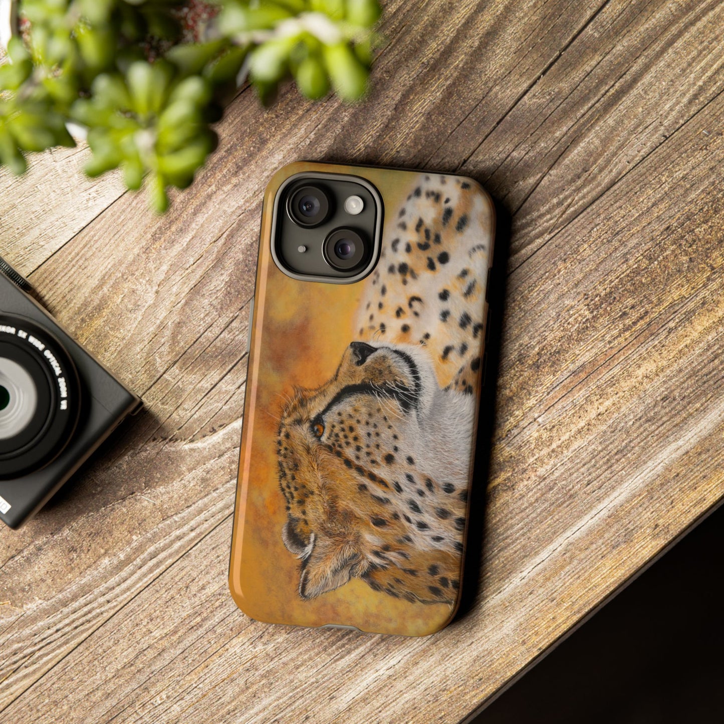 Cheetah Chill, Cheetah Phone Case, Tough Cases