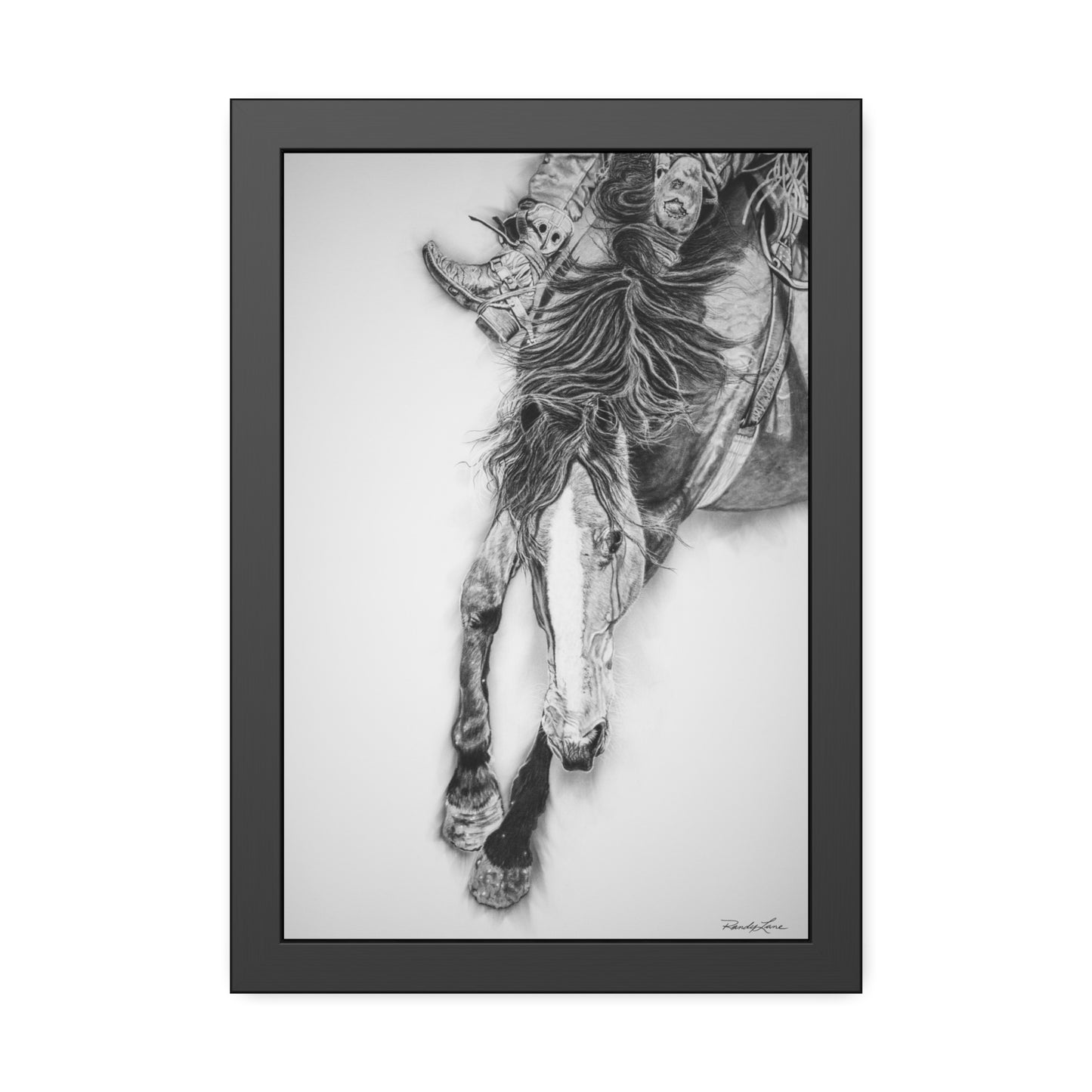Crazy 8. Framed Fine Art Rodeo Print
