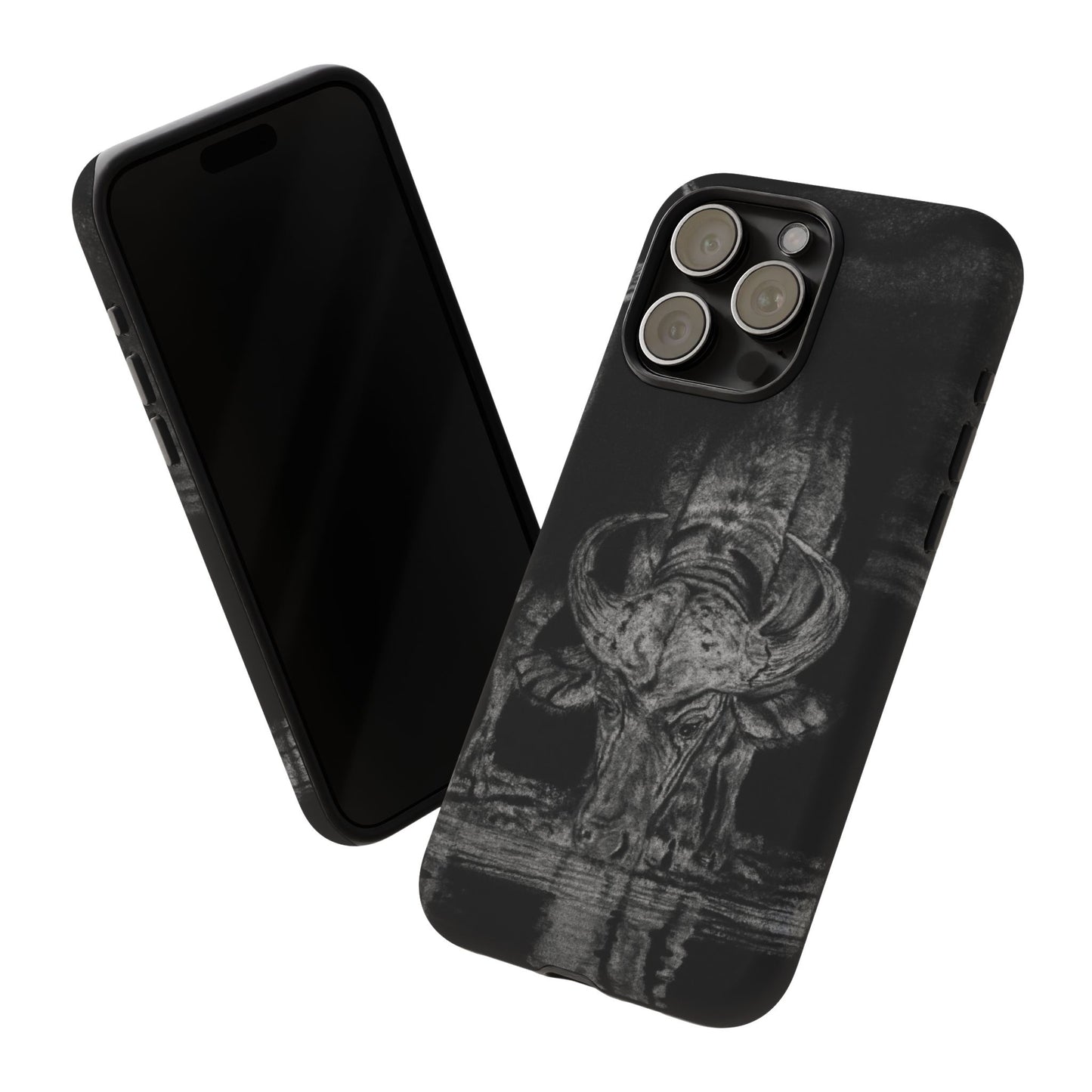 The Waterhole, Cape Buffalo Tough Phone Cases