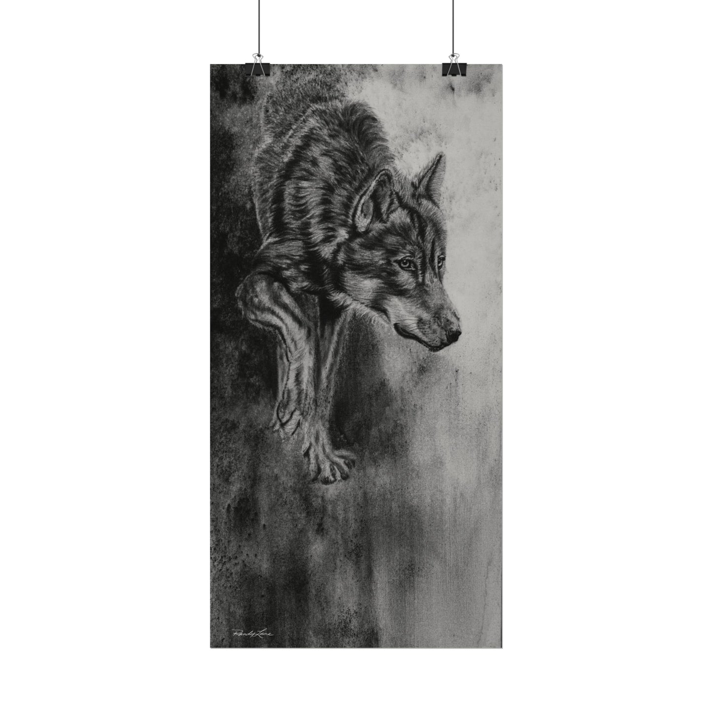 Specter, Wolf Painting Textured Matte Fine Art Print