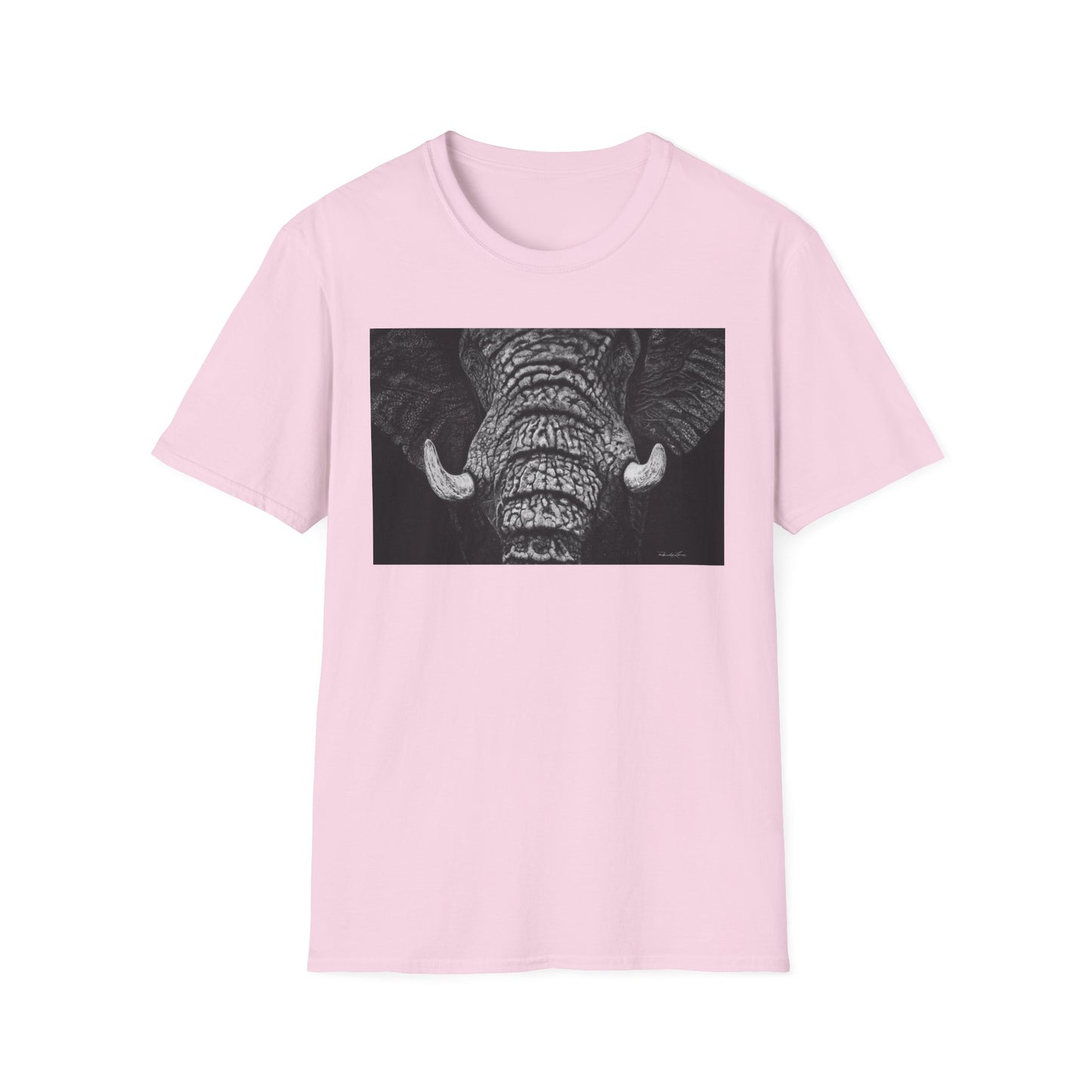 Ebony and Ivory, Elephant Graphic Unisex Softstyle T-Shirt