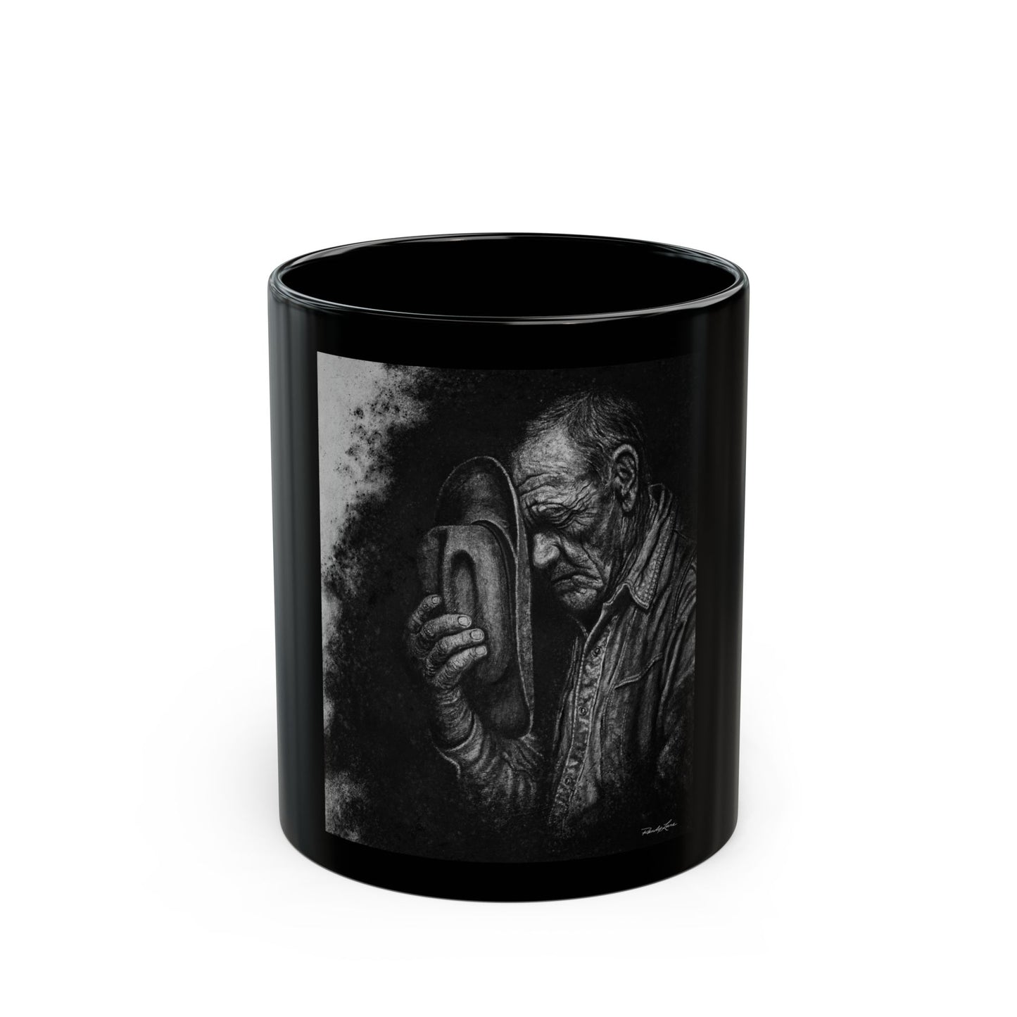 Cowboys Prayer. Black Coffee Mug