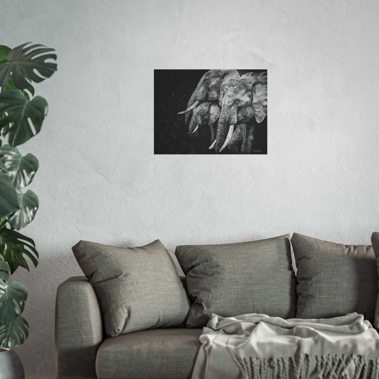 Brushland Bond. Elephant Fine Art Print