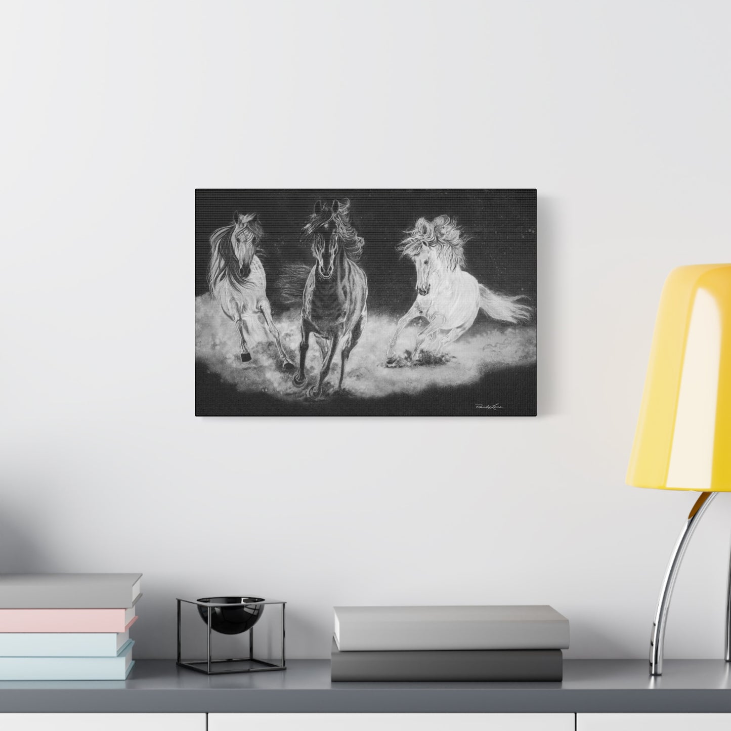 Midnight Run. Stretched Matte Canvas Fine Art Horse Prints