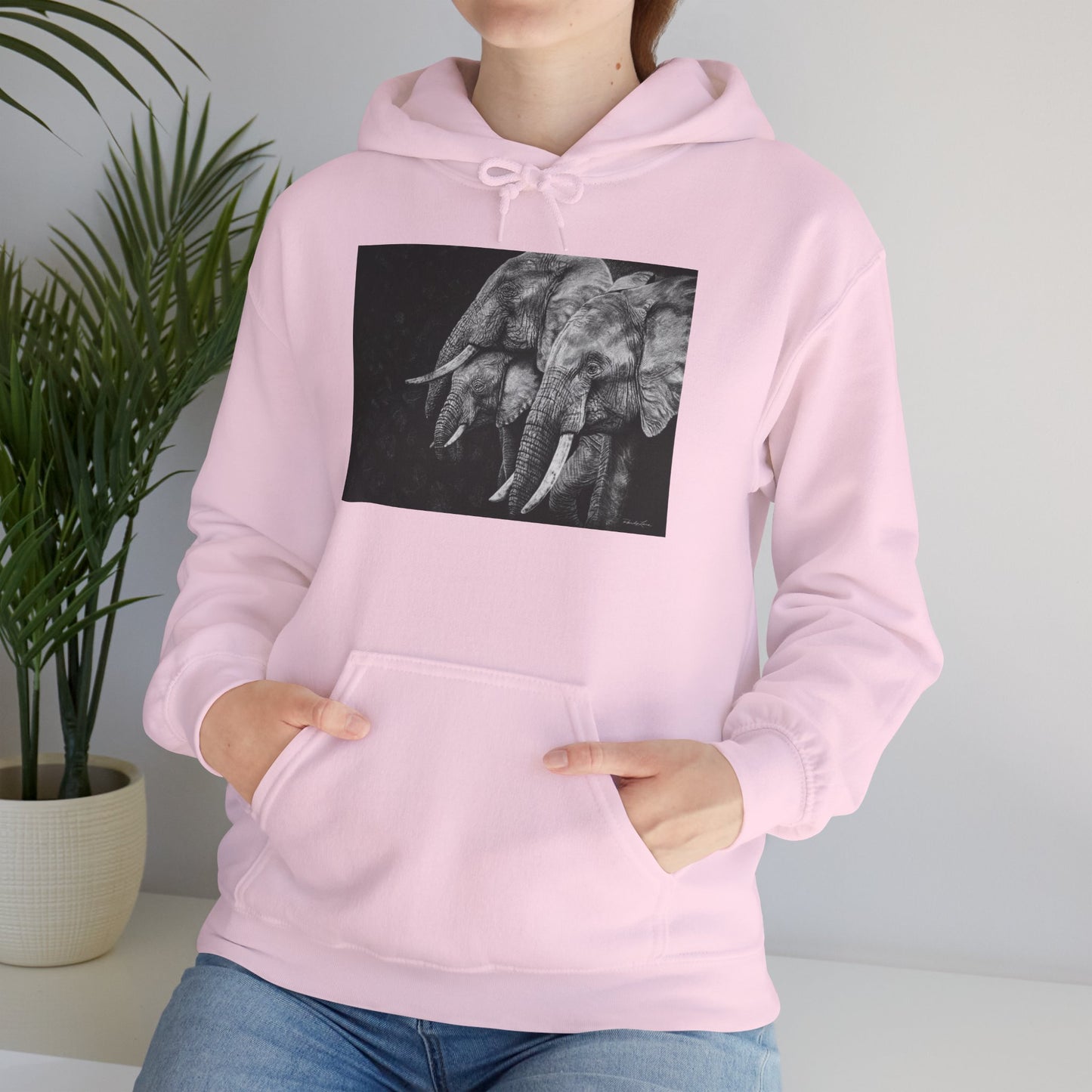 Brushland Bond. Elephant Art Unisex Heavy Blend Hoodie
