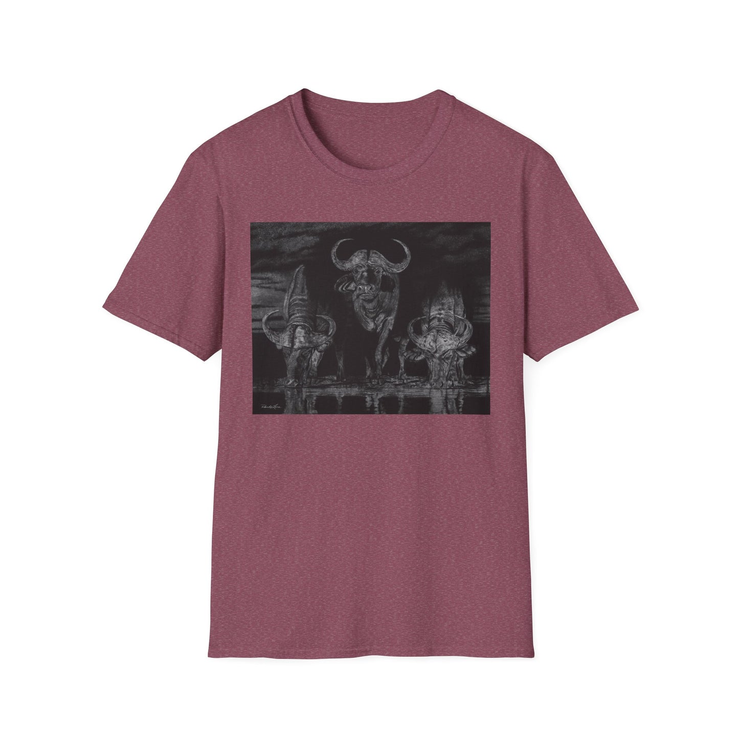 The Waterhole, Cape Buffalo Unisex T-Shirt - Softstyle Tee