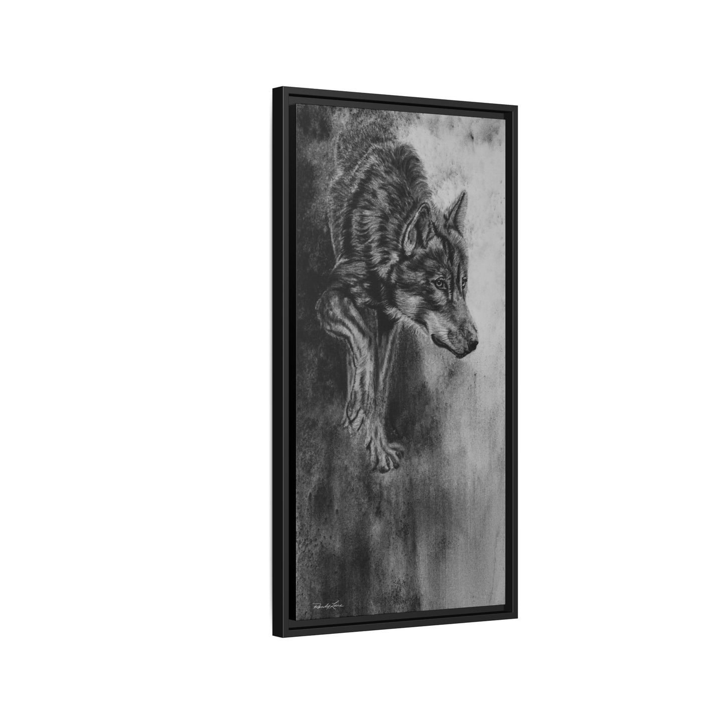 Specter, Wolf Portrait Framed Matte Canvas Wall Art