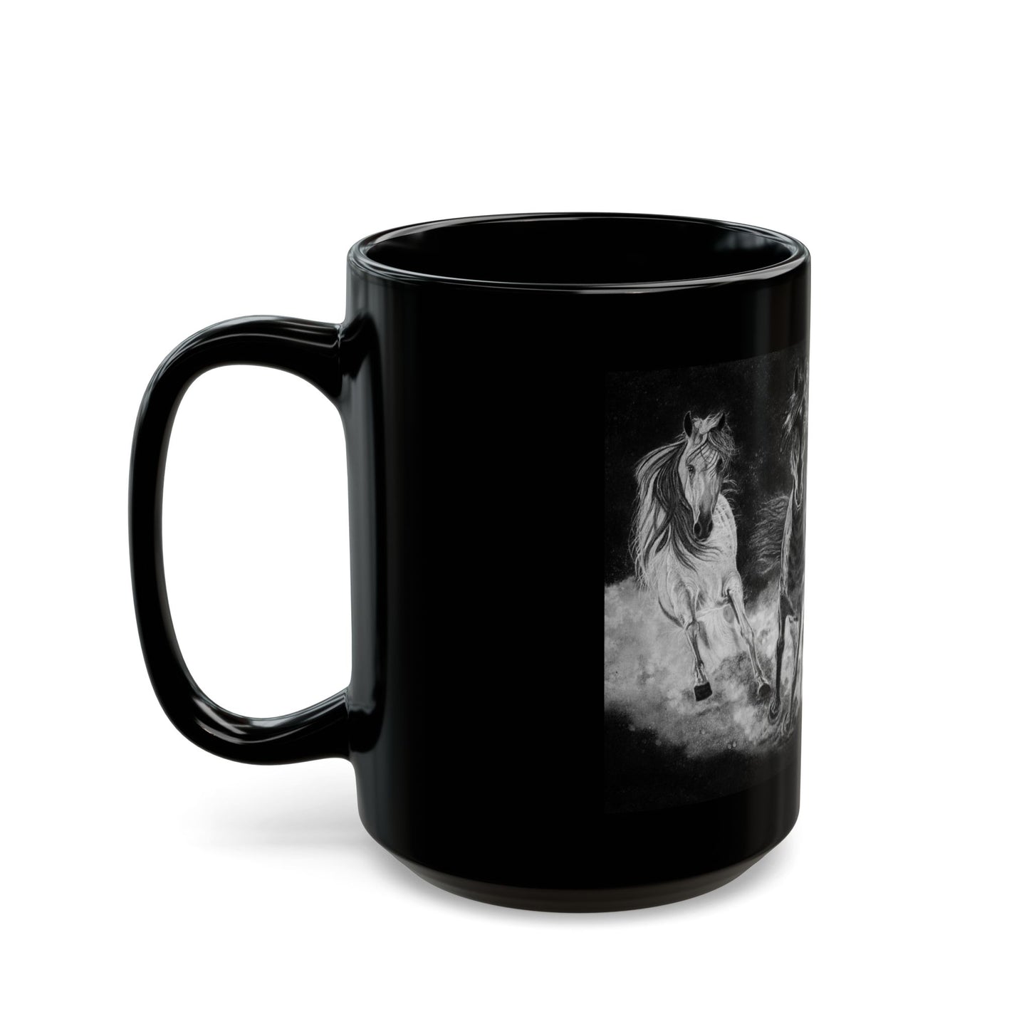 Midnight Run. Horse Art Mug