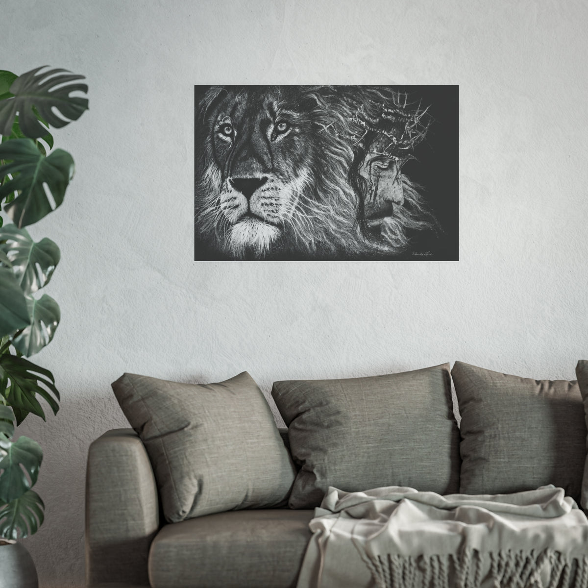 Lion King, Jesus and Lion Fine Art Print