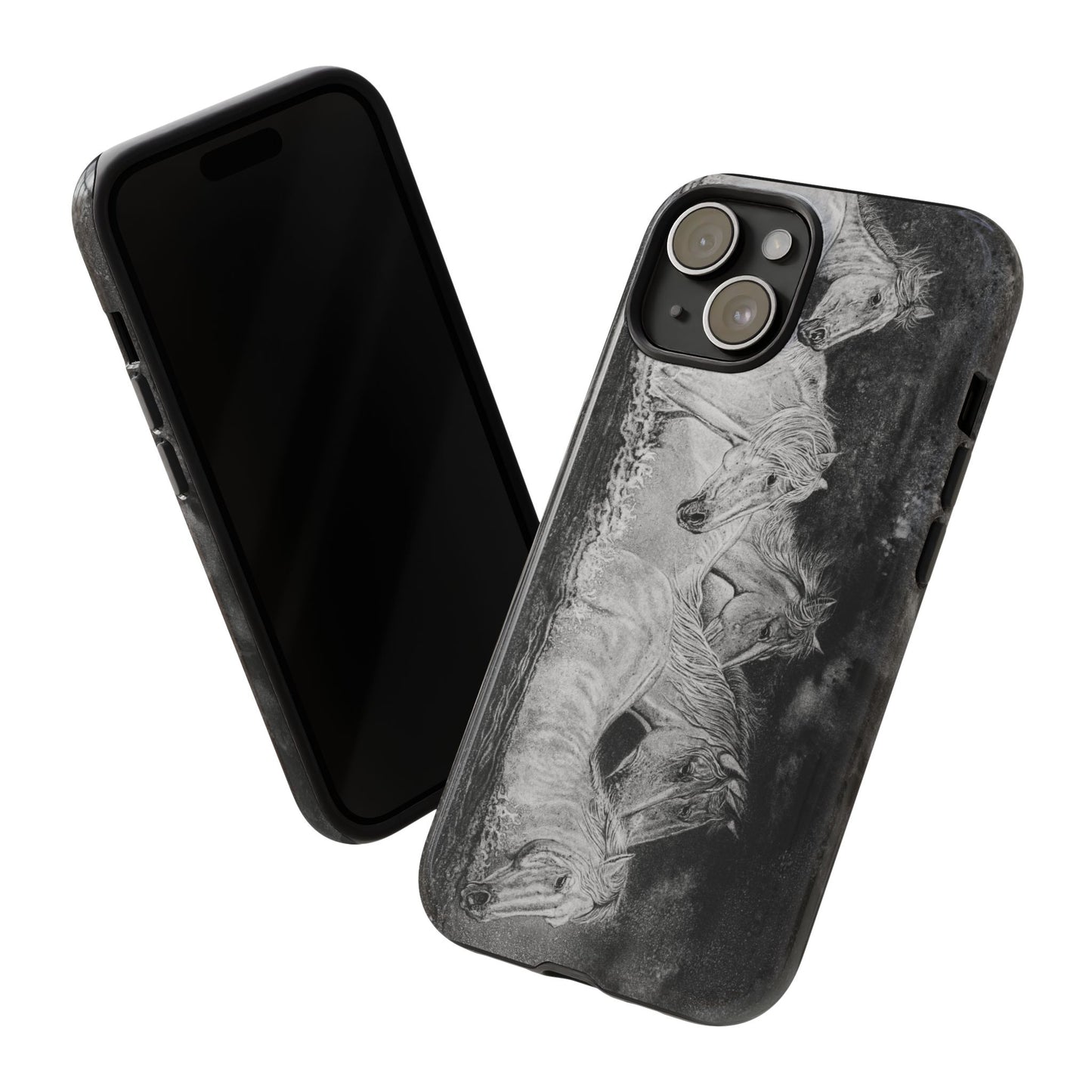 Night Swim, Horse-Themed Phone Case, Stylish Tough Cases