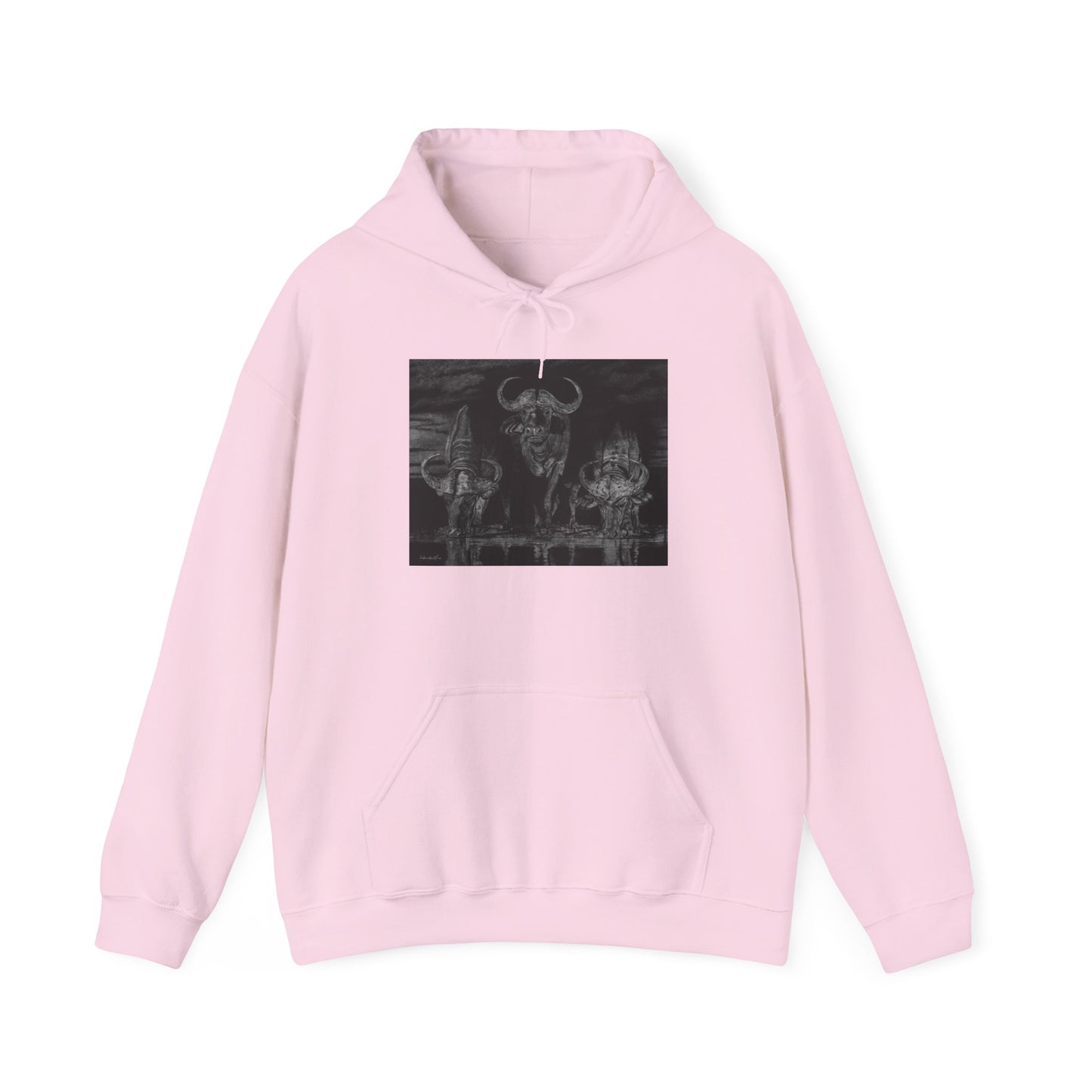 The Waterhole, Cape Buffalo theme Unisex Hooded Sweatshirt