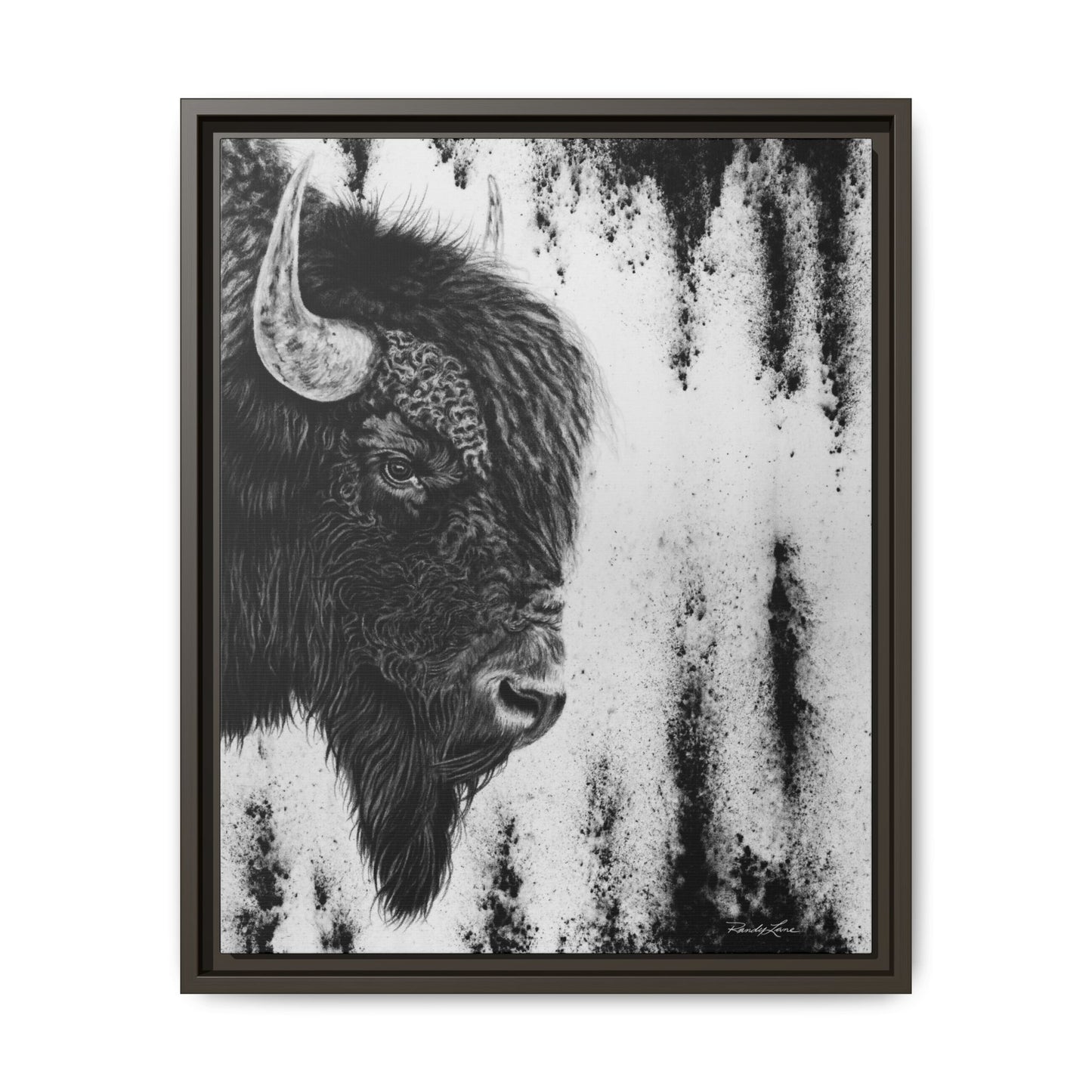 Pride, Framed Bison Canvas Art