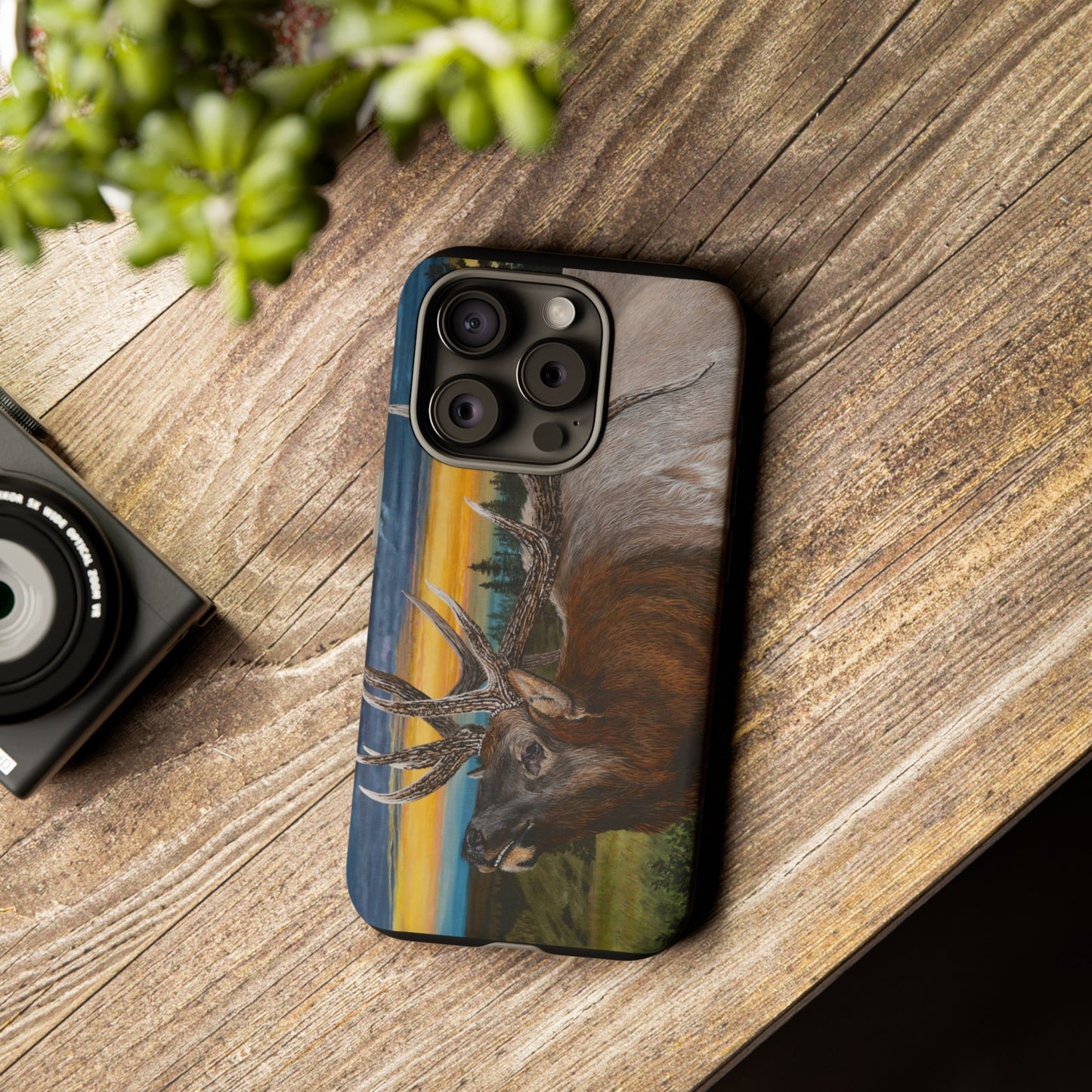 Sunset Serenade, Elk Phone Case