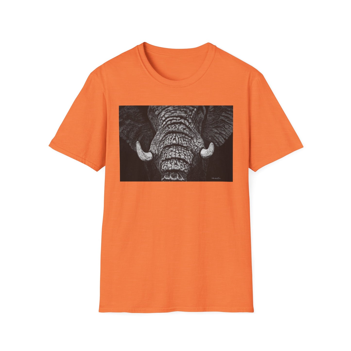 Ebony and Ivory, Elephant Graphic Unisex Softstyle T-Shirt