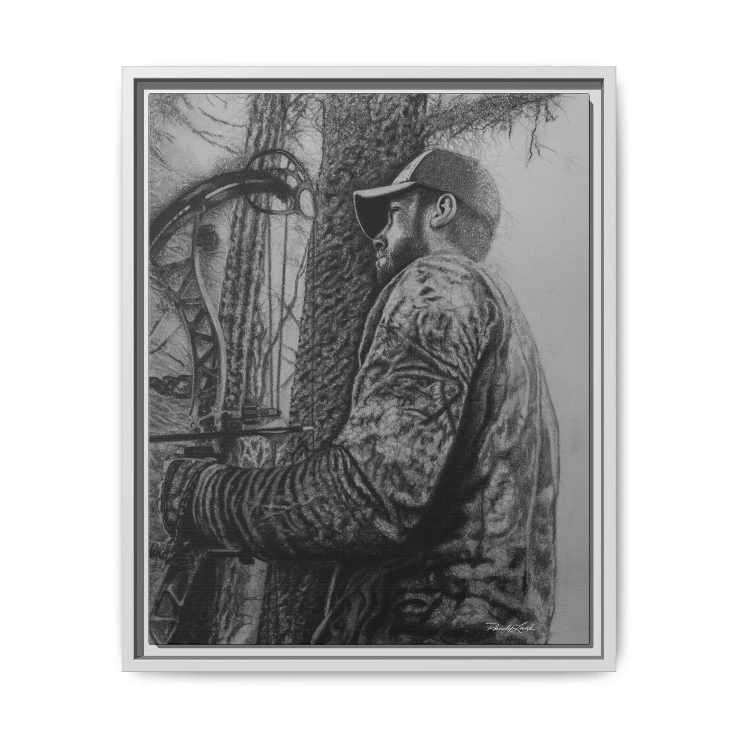 The Grind, Framed Matte Canvas Archery Hunting Art Print