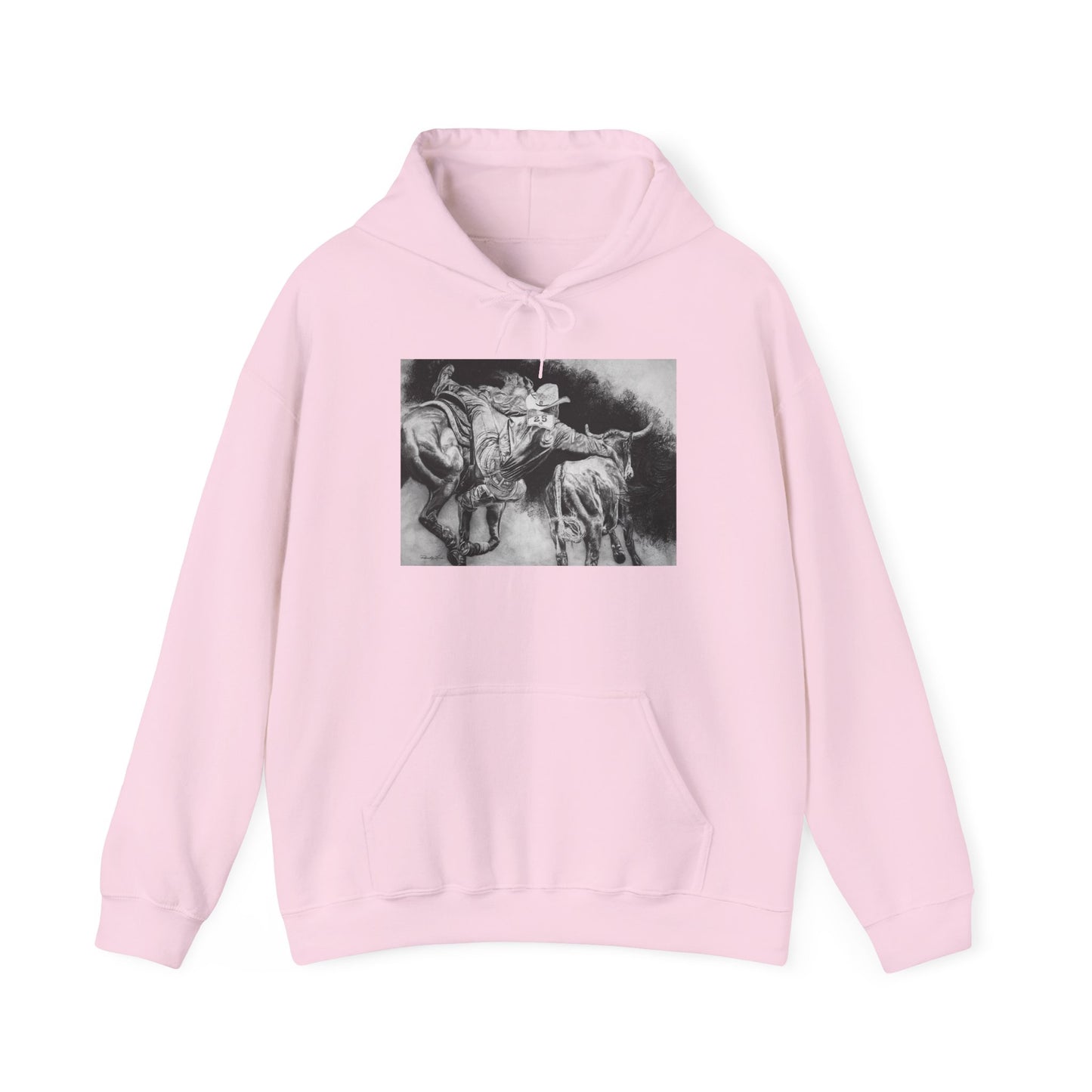 Contact. Cowboy Bulldogger Rodeo Art Unisex Heavy Blend Hoodie