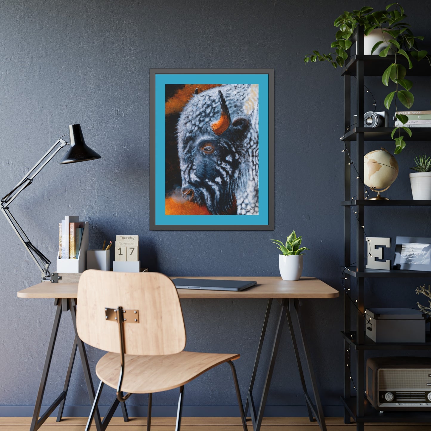 Storm Bison, Framed Fine Art Prints