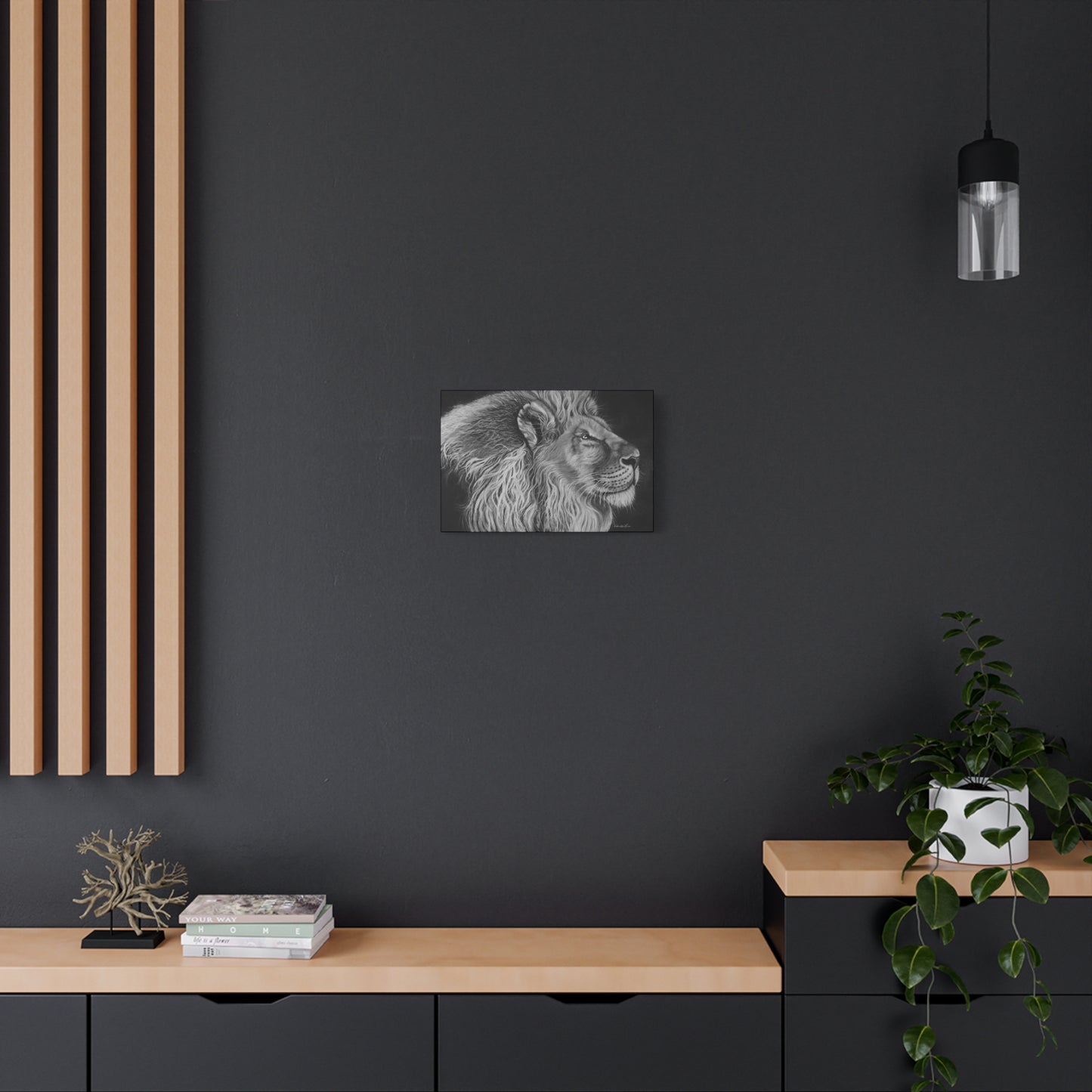 King of Cool, Majestic Lion Canvas Art