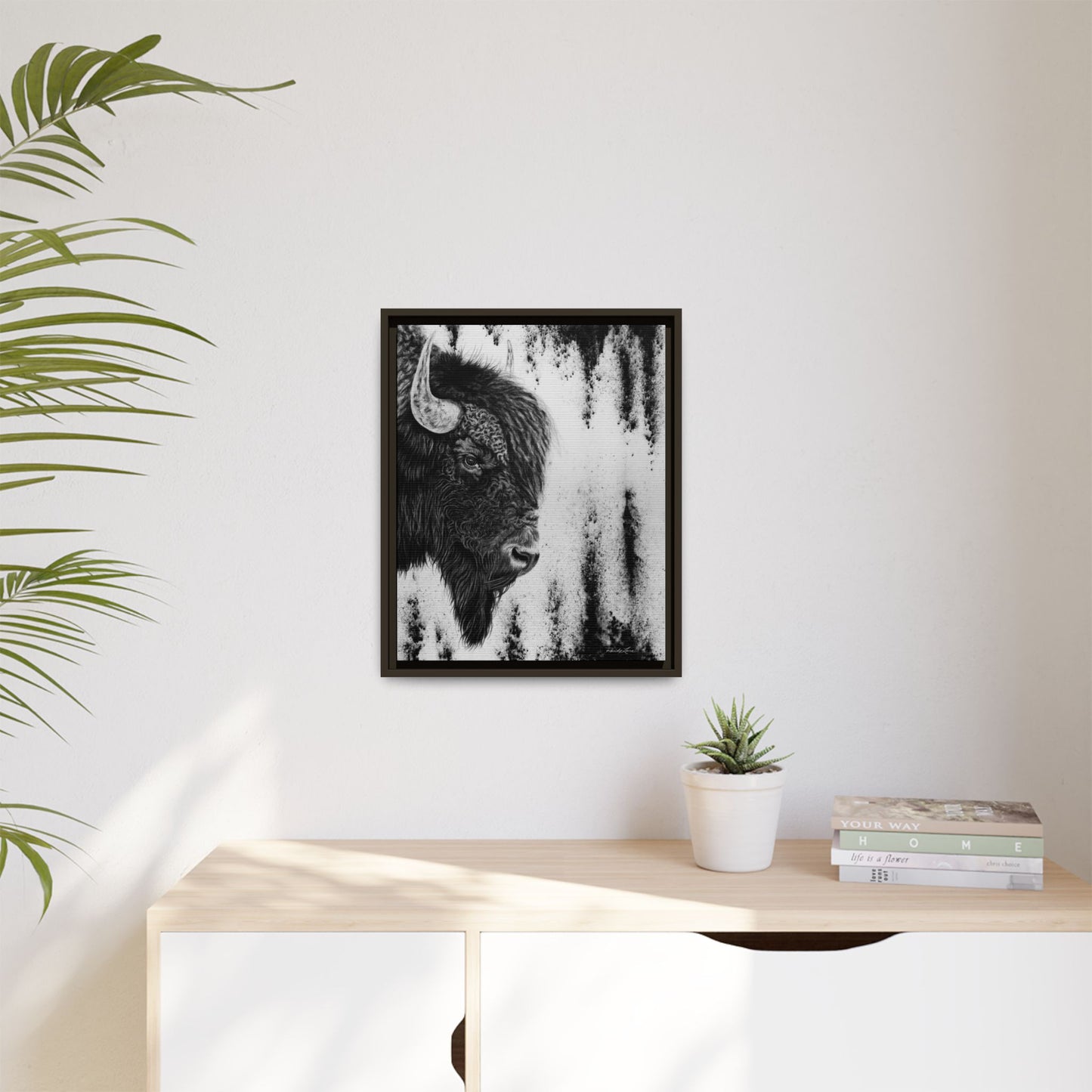 Pride, Framed Bison Canvas Art