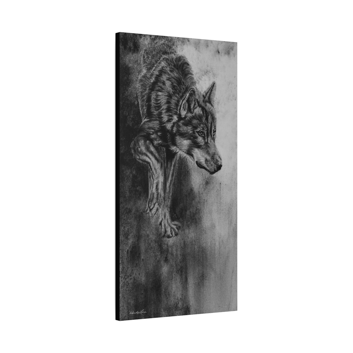 Specter, Wolf Painting Matte Canvas Print — Stretched Wildlife Wall Art