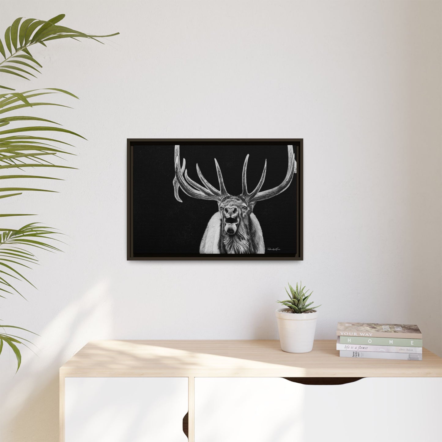 Heavy is the Crown, Elk Matte Canvas Print, Framed (Multi-color)
