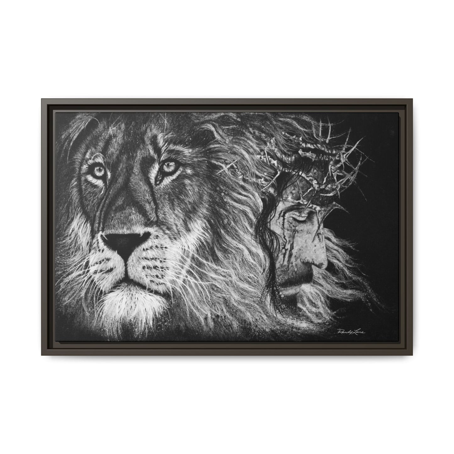 Lion King, Framed Matte Canvas Print
