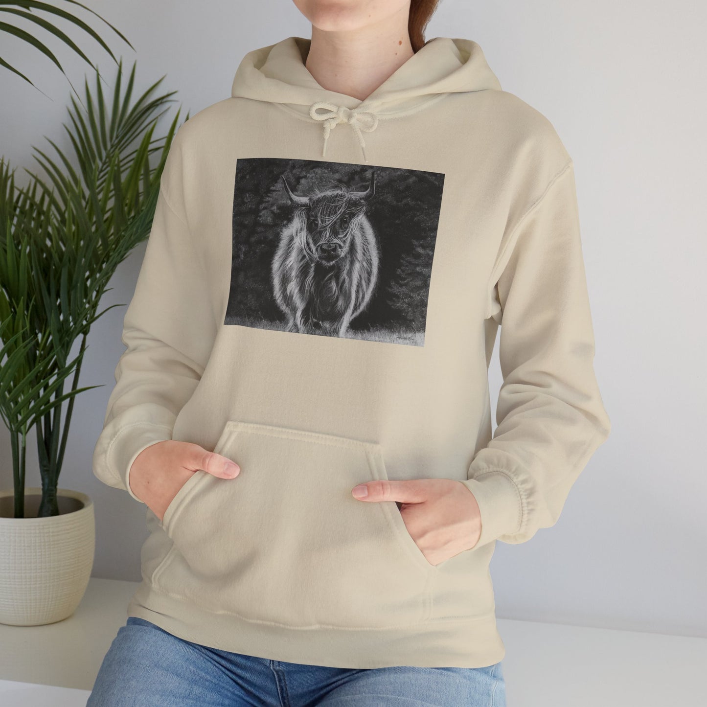 Ragamuffin. Highland Cow Graphic Hoodie