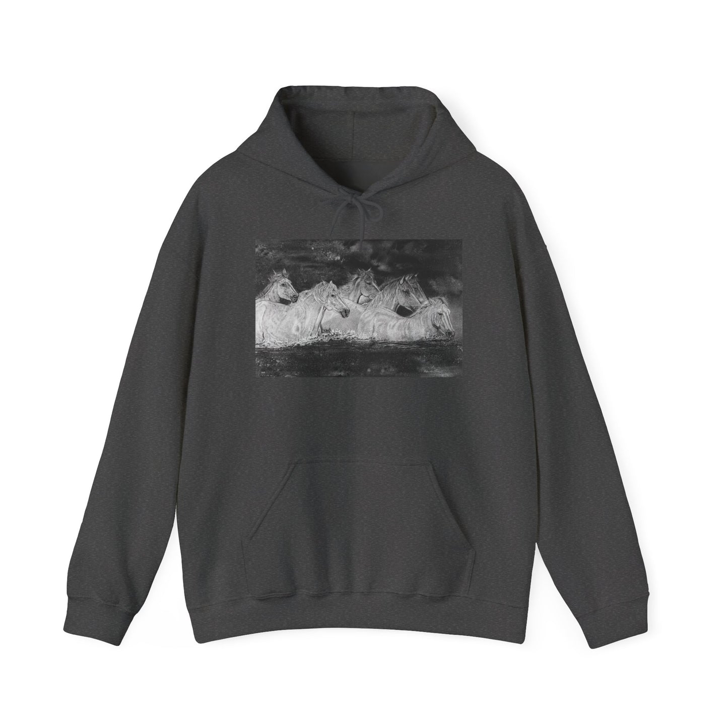 Night Swim, Horse Unisex Hooded Sweatshirt