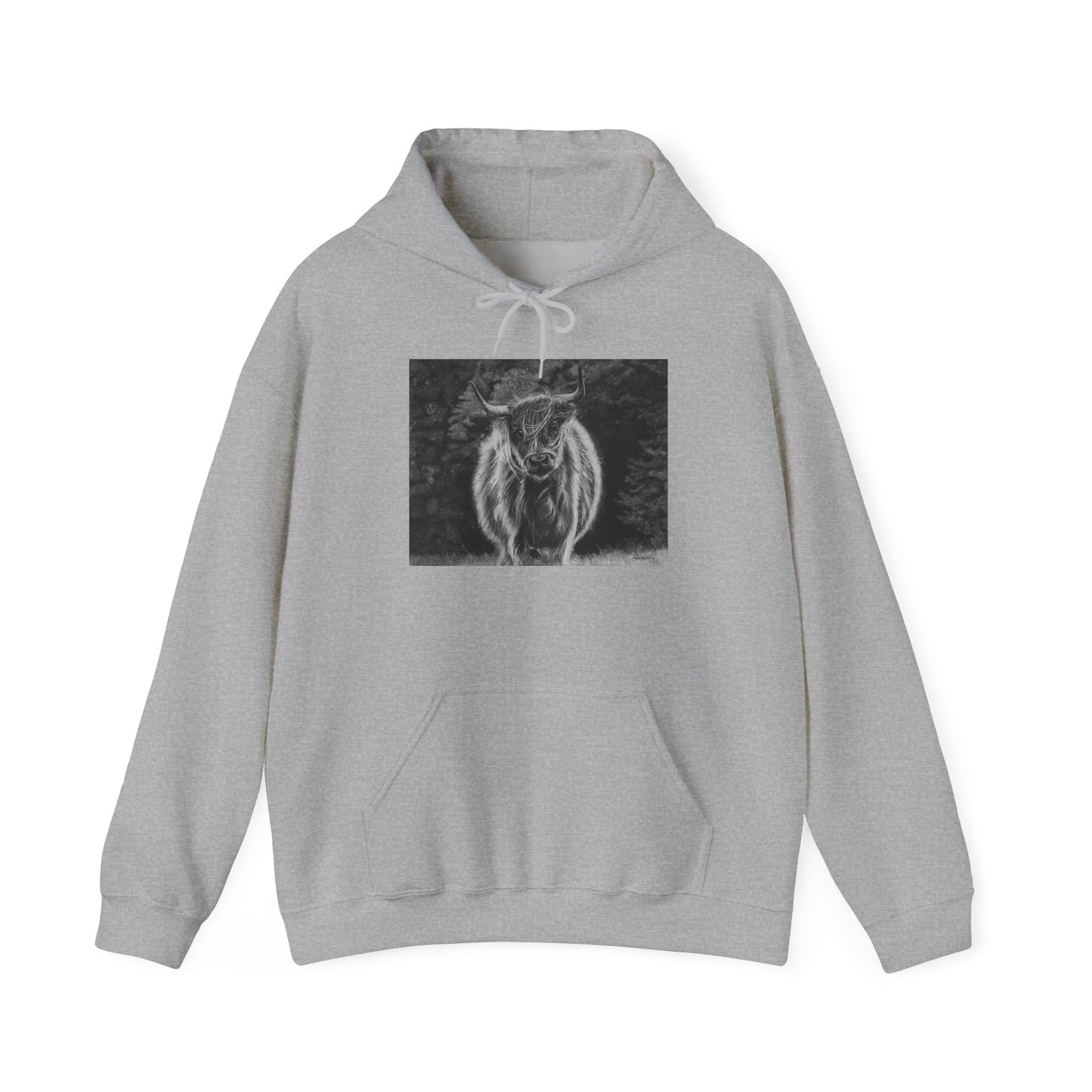Ragamuffin. Highland Cow Graphic Hoodie