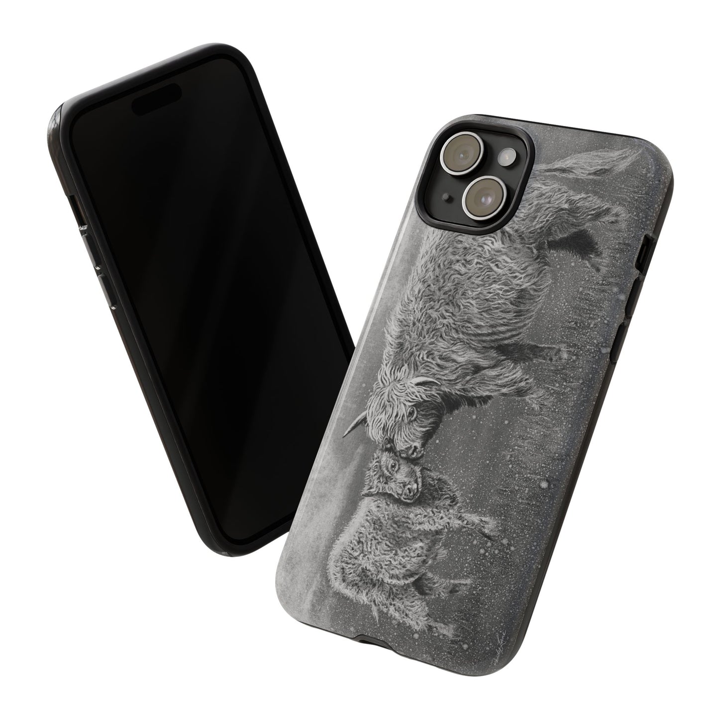 Highland Love, Highland Cow theme Phone Case, Tough Cases